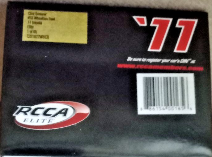 Clint Boyer #33 Wheaties Fuel 2011 Impala RCCA Elite 1:24 Scale Diecast#56 of 85