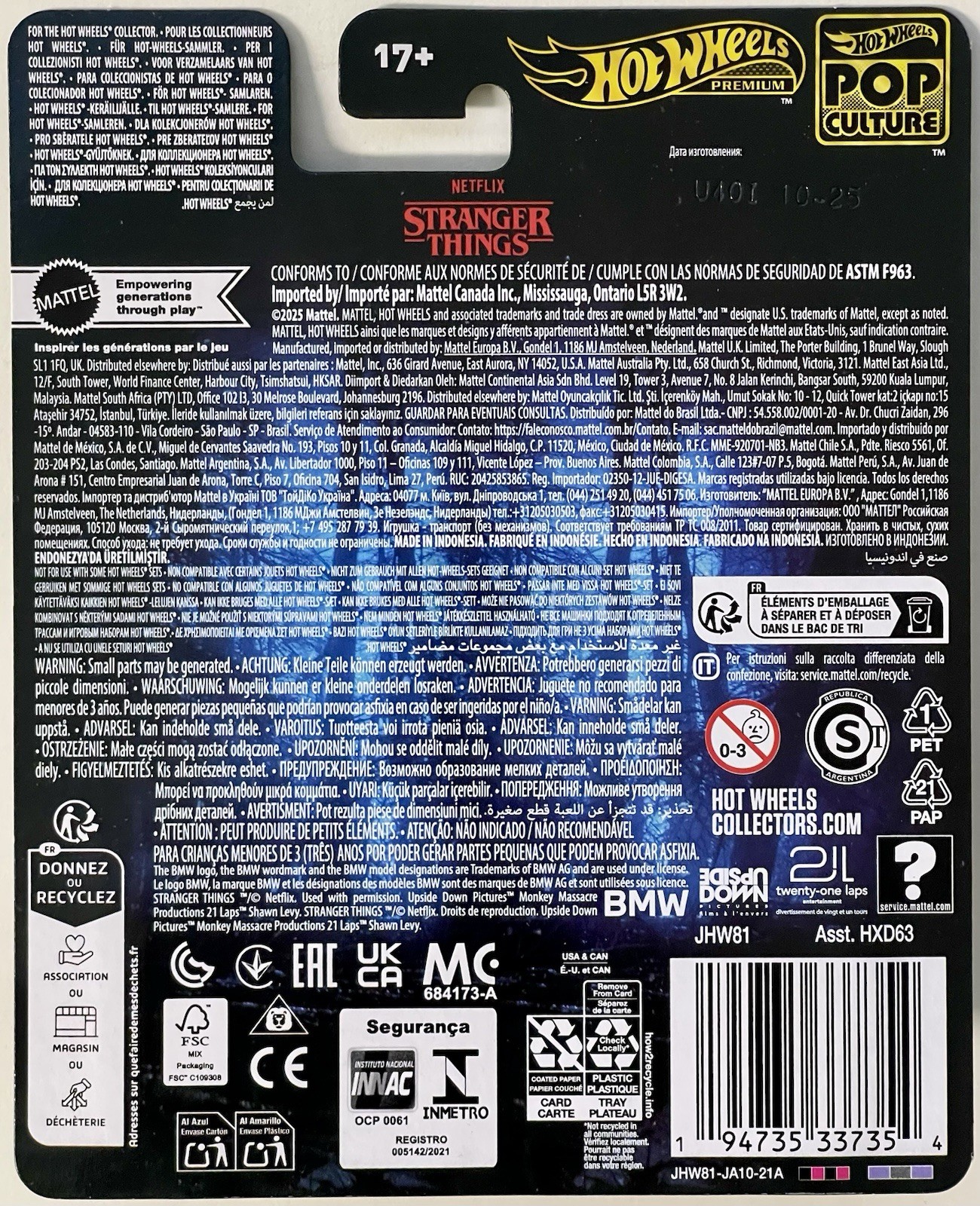 HOT WHEELS PREMIUM 2026 POP CULTURE – STRANGER THINGS – 1983 BMW 733i – SEALED