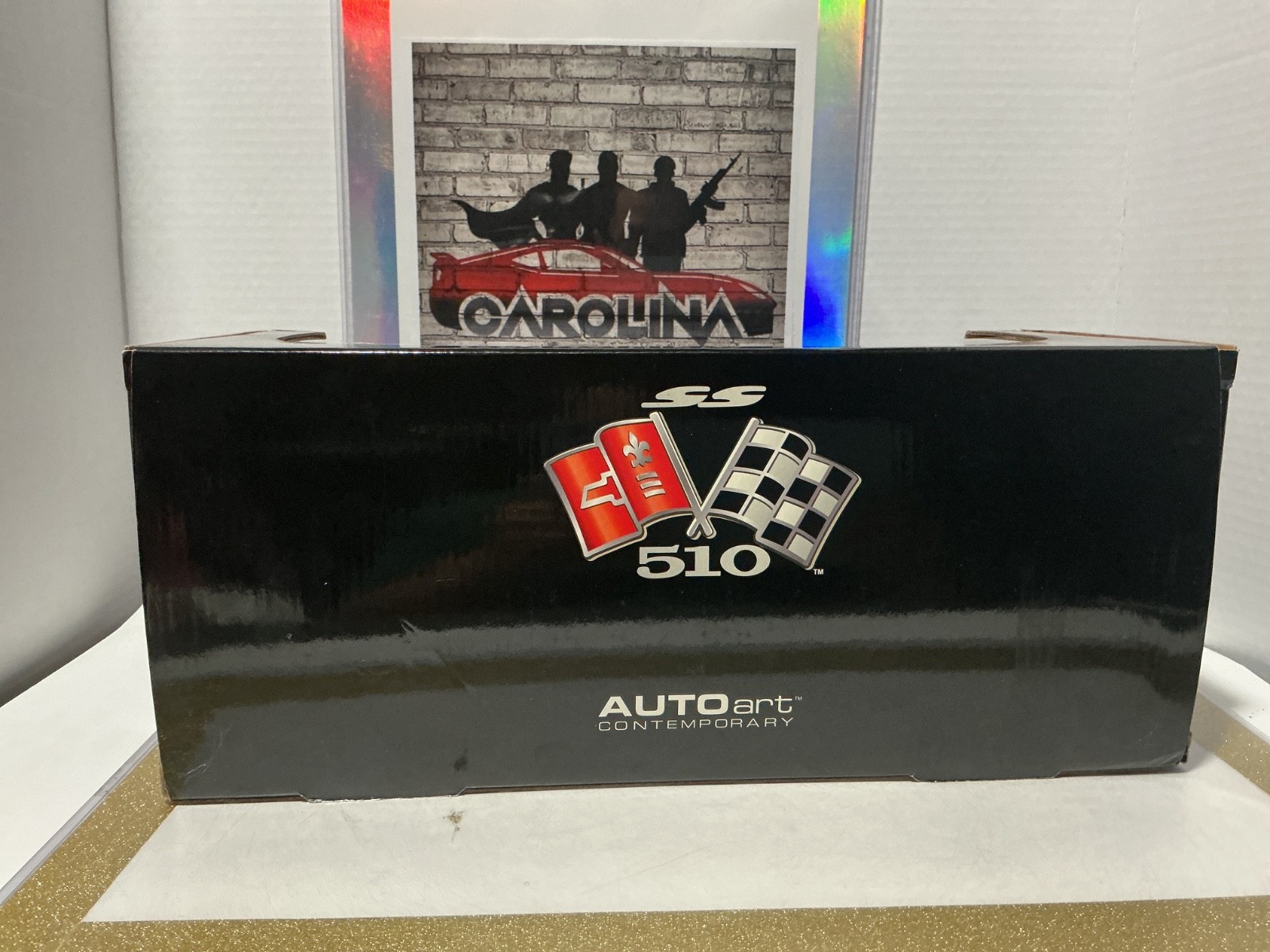 1:18 AUTO ART CHEVROLET IMPALA SS 510 CONCEPT BLACK ON GRAY [PLASTIC DENT]