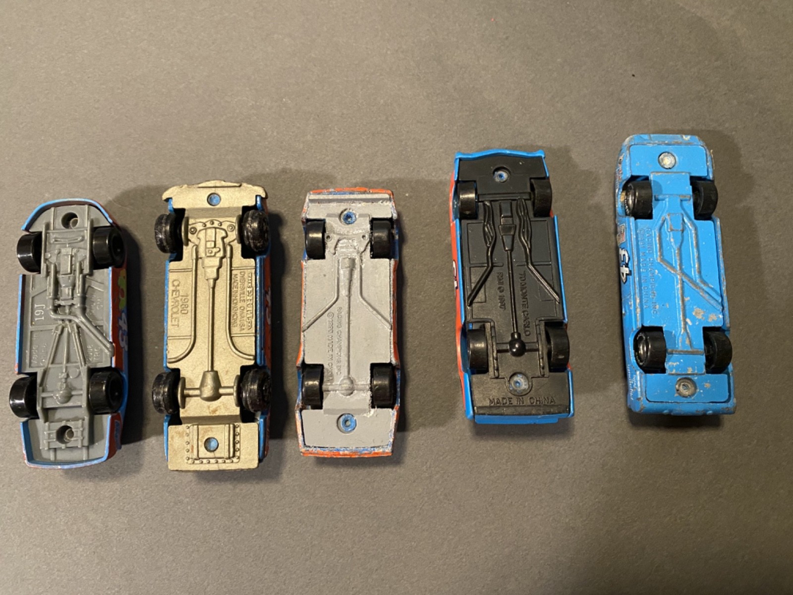 LOT of FIVE Richard Petty #43 Plymouth NASCAR Diecast 1/64 Cars