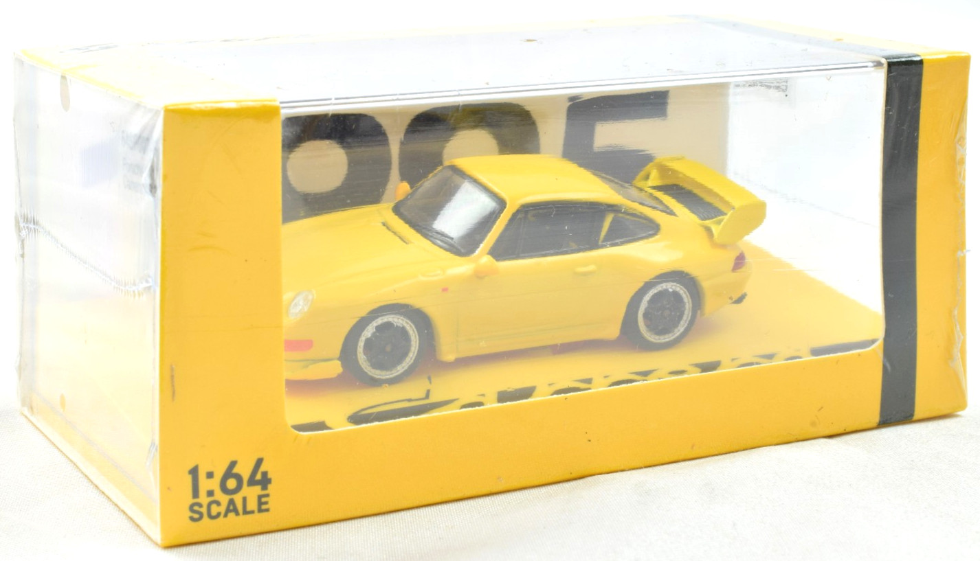 Spark Yellow 1995 Porsche 993 911 Carrera RS Clubsport 3.8 1:64 Car 64SP007-F