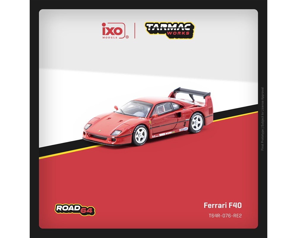 Tarmac Works Ferrari F40 Red – ixo Models Road64 1/64