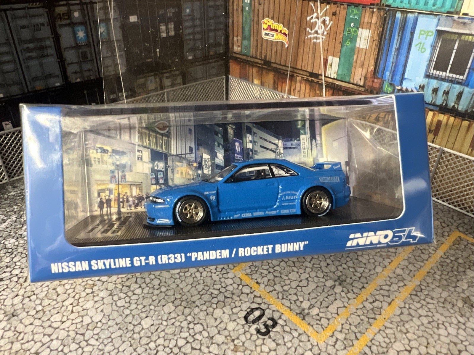 1/64 INNO INNO64 Nissan Skyline GTR R33 PANDEM Rocket Bunny Blue IN64-R33P-BLU