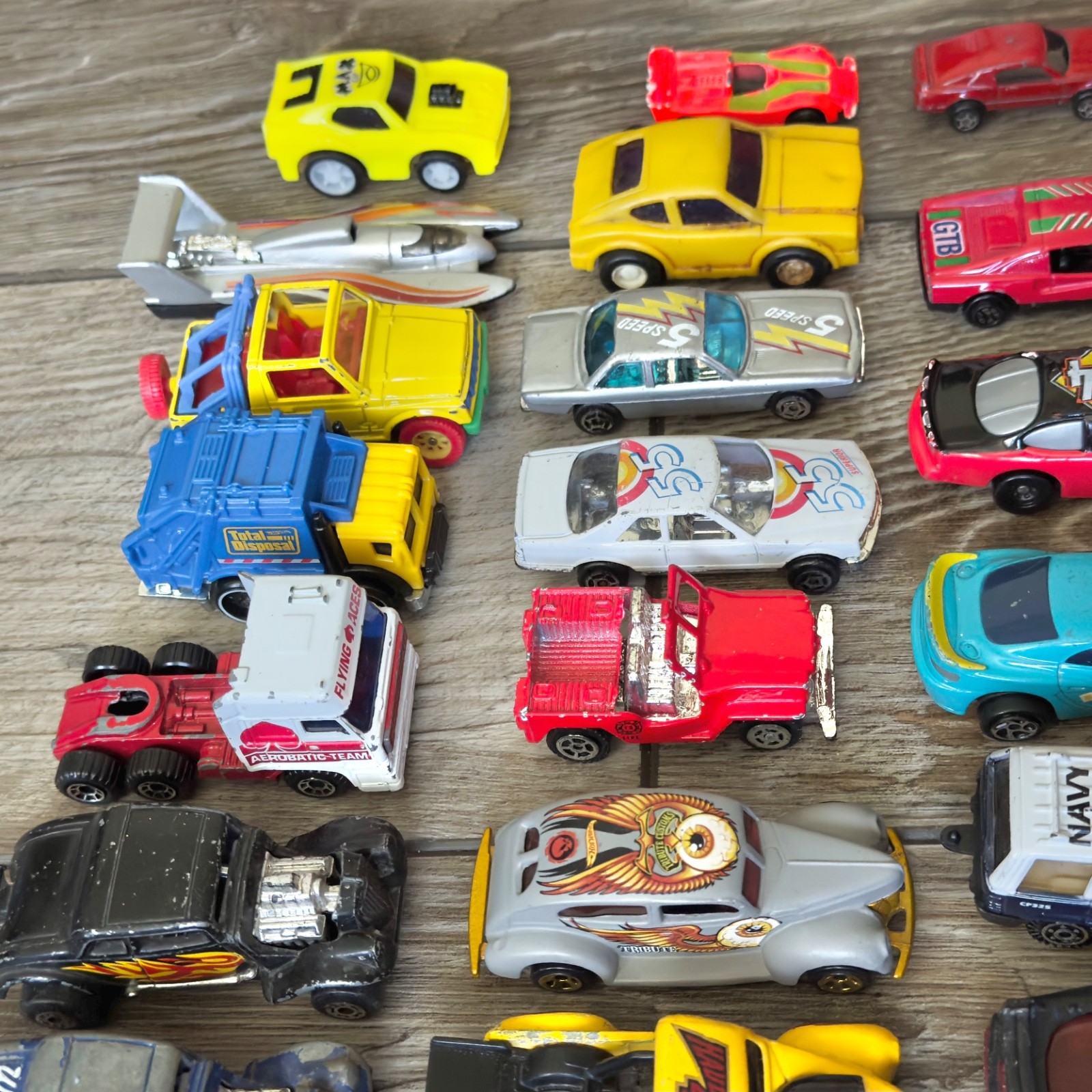 Hot Wheels Matchbox Unbranded Mixed Diecast & Plastic Cars Trucks Lot of 47