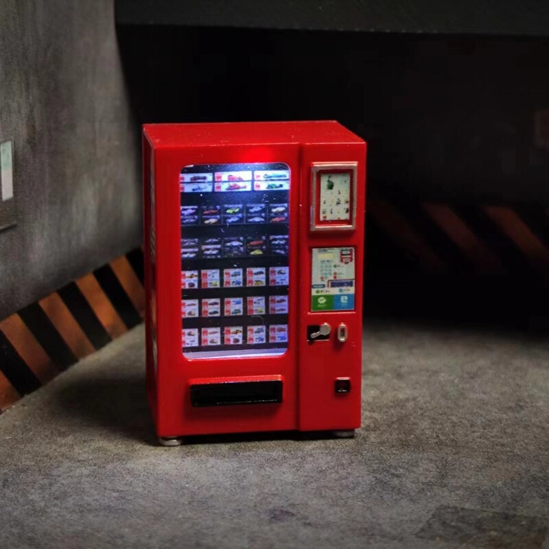 1/64 Diorama Vending Machine Model W/Light City Street Scene Display Accessory