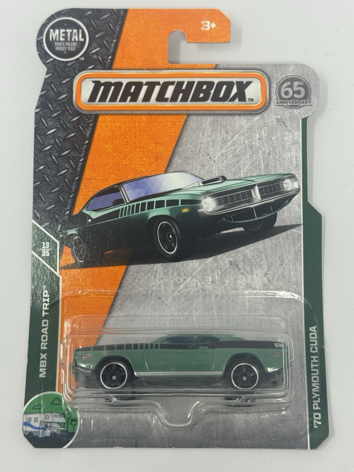 Matchbox MBX Road Trip Green ‘70 Plymouth Cuda #19 A9