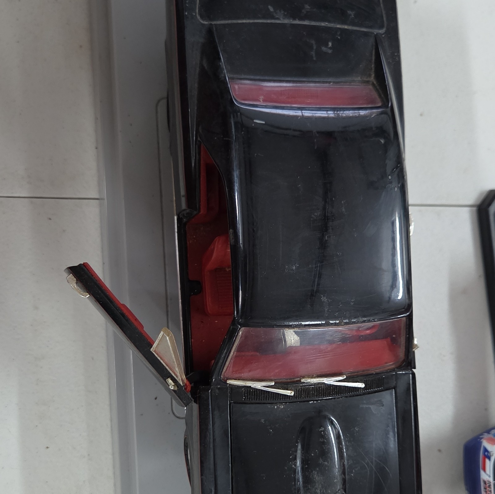 Pontiac GTO Black w/ Red Interior 1:64 Diecast Car With Stand