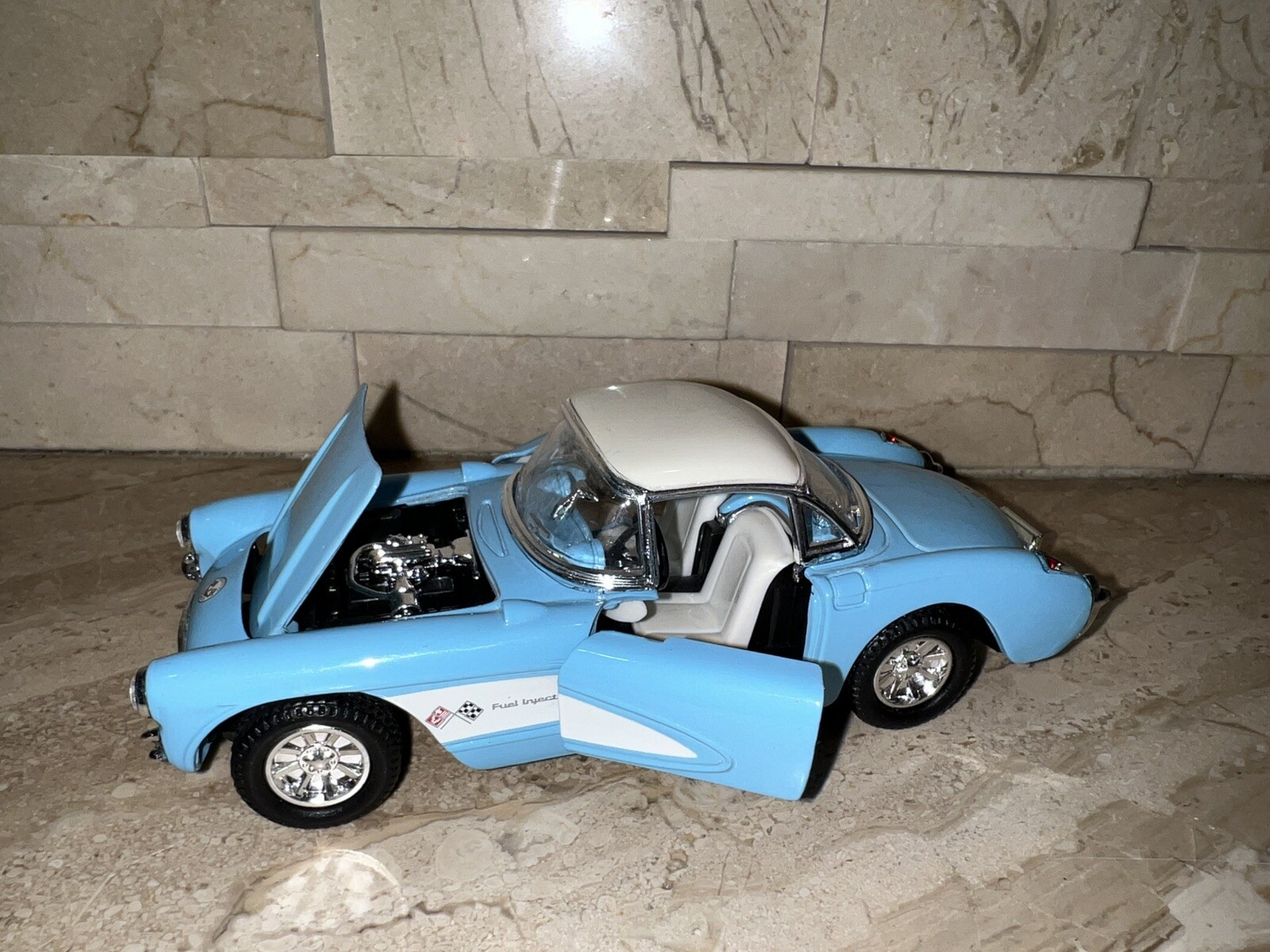 1957 Chevy Corvette Light Blue/White 5.5″
