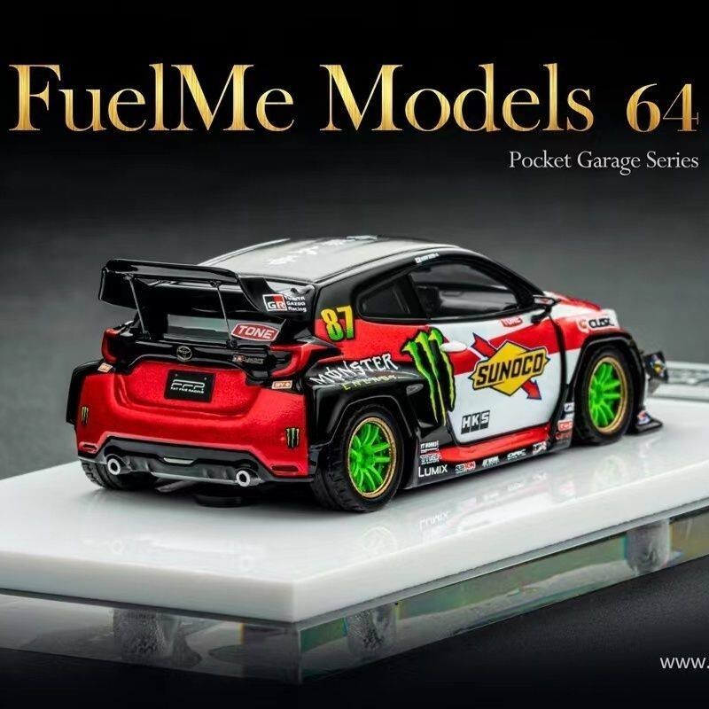 1:64 Rocket Bunny Yaris Monster Energy Resin Car Model | Diecast Scale Miniature