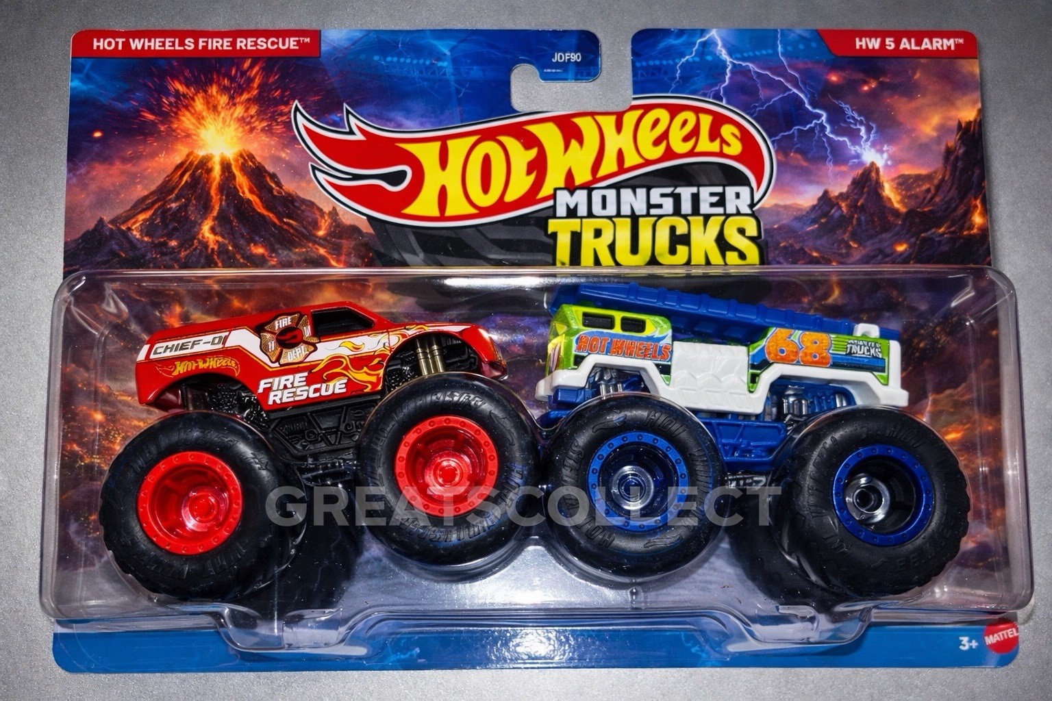 2026 Hot Wheels Monster Truck 2 Pack Hot Wheels FIRE RESCUE and HW 5 ALARM