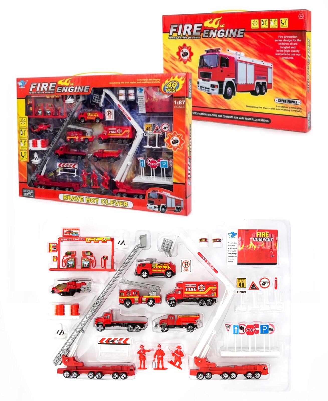 Big-Daddy Fire Rescue Toy Play Set To Create a Perfect Emergency Scene