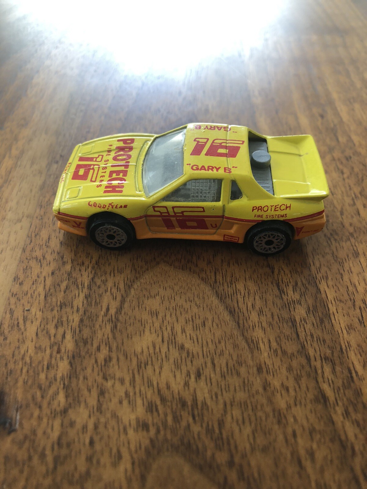 1985 Matchbox Pontiac Fiero Stock Car #2 Protech Fire Systems Gary B #16 (Mint)