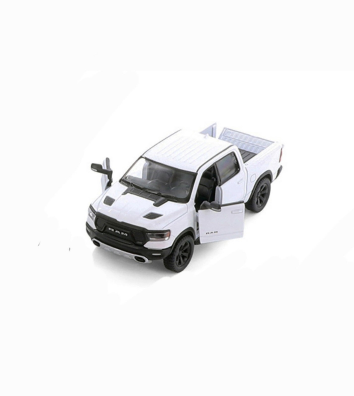 ⚪5413D Kinsmart 1:46 Scale 2019 Dodge Ram 1500 Diecast Pickup Truck – White