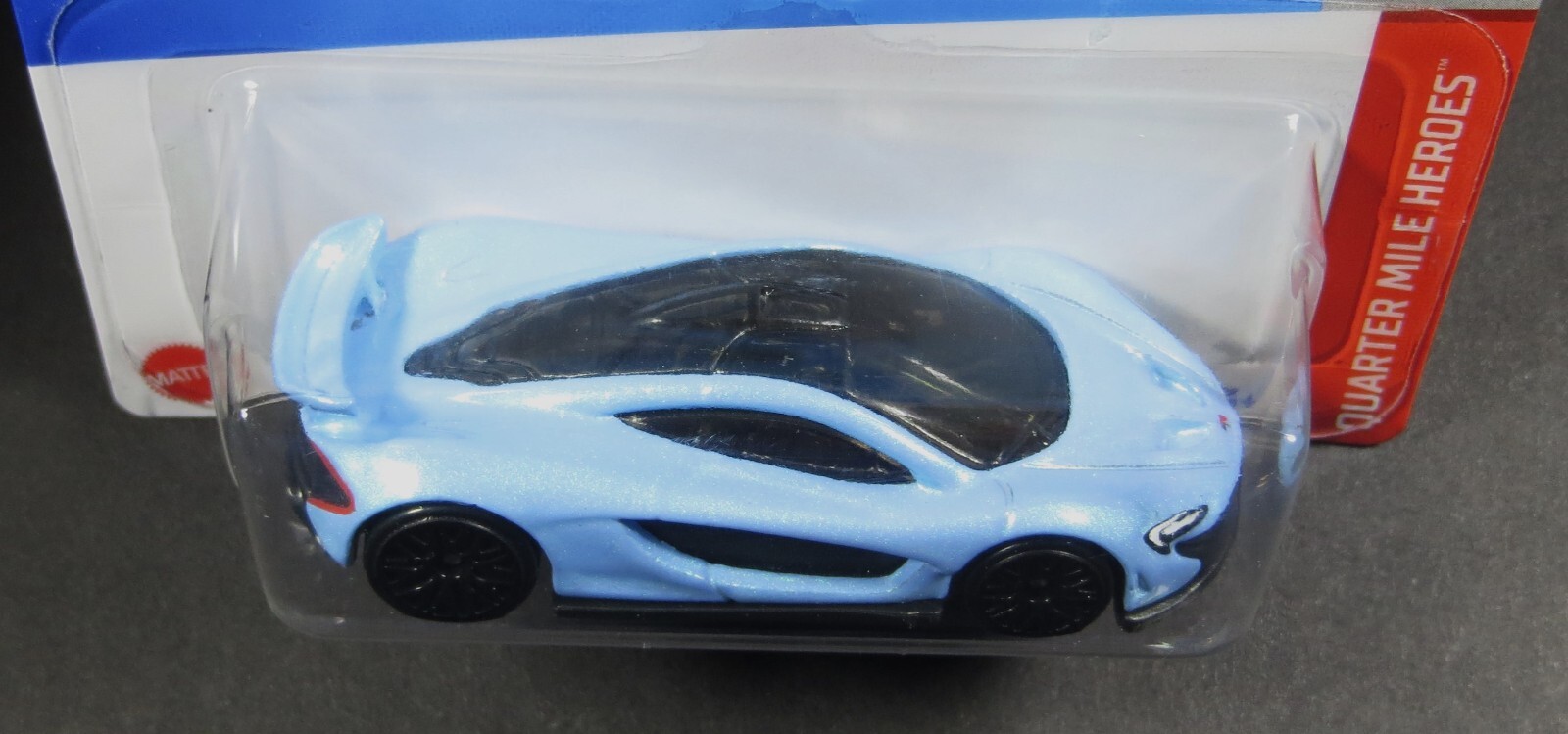2024 Hot Wheels Blue MCLAREN P1 Qtr Mile Heroes Card #165 HW8-101824