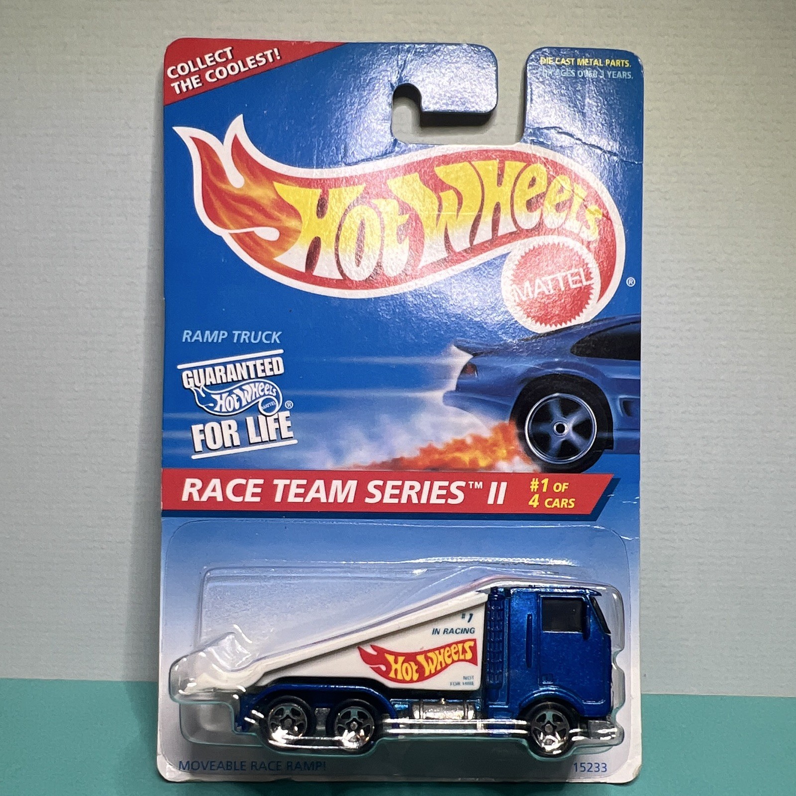 Hot Wheels Race Team Series II Ramp Truck 1:64 Diecast 1996 Blue/White Unopened