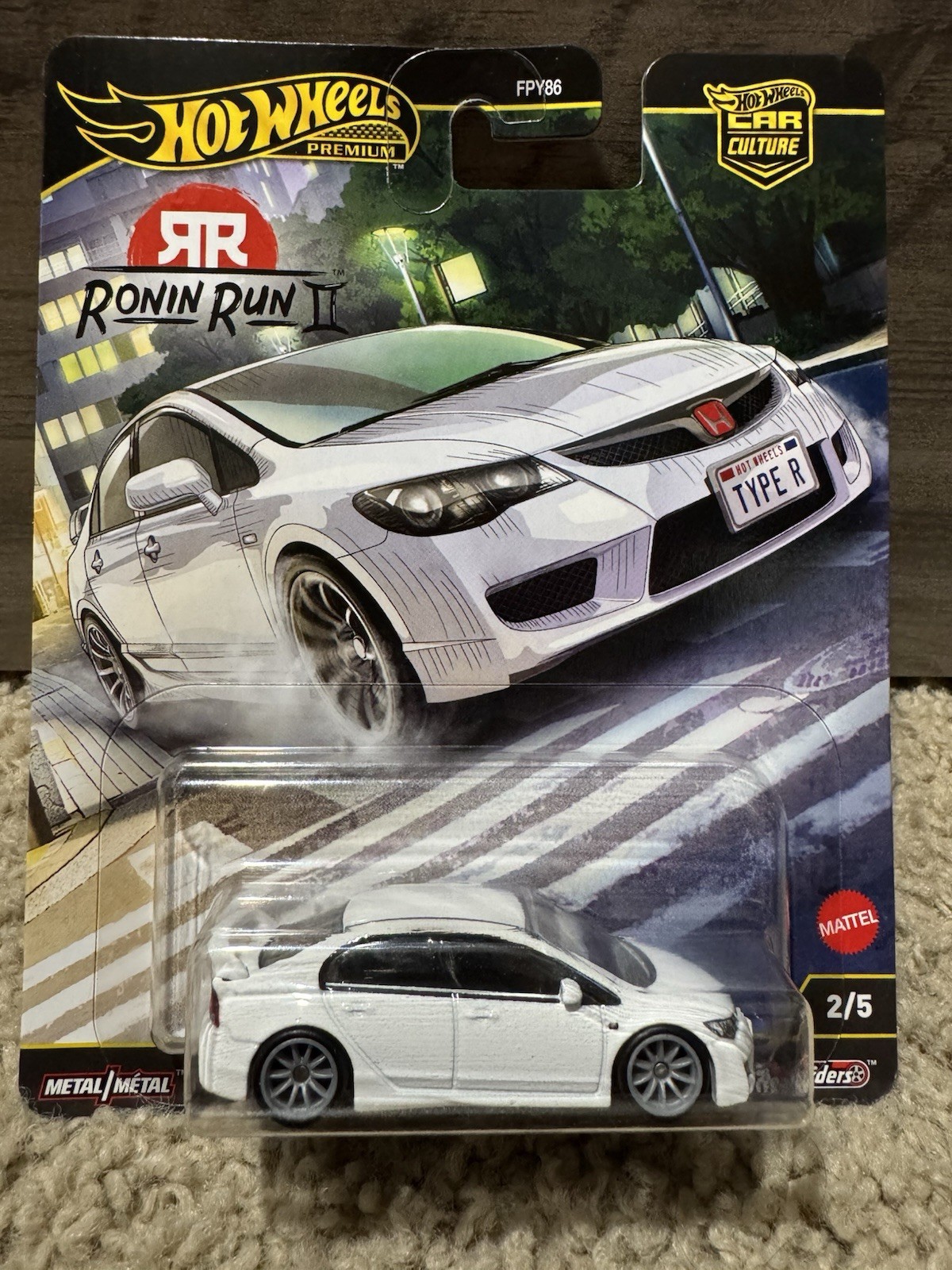 NEW Hot Wheels Car Culture Ronin Run 2 II ’07 HONDA CIVIC TYPE R 1:64 JBK53