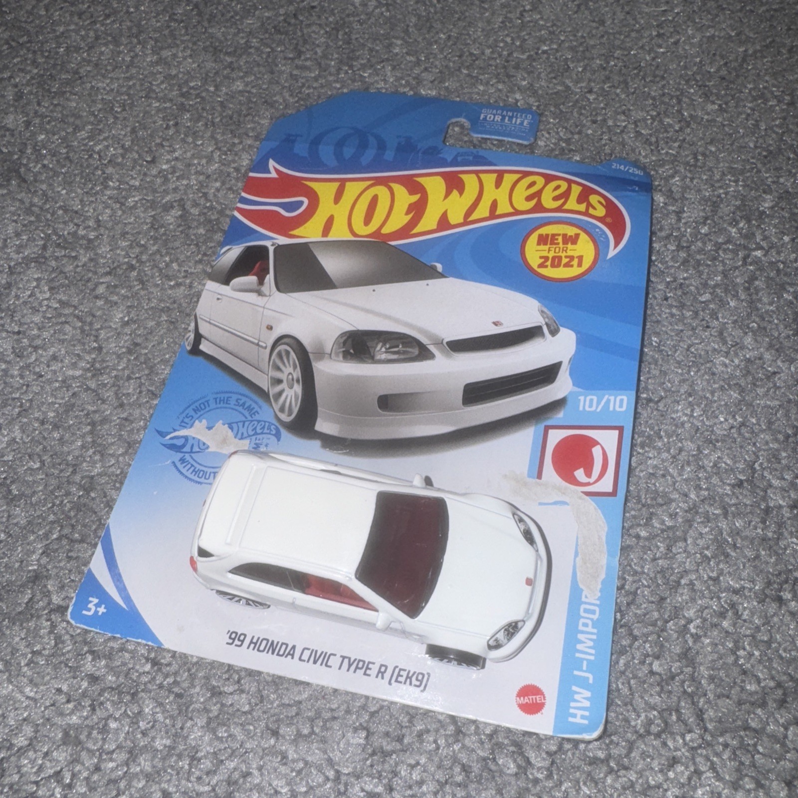 Hot Wheels HW J-Imports 1:64 1999 Honda Civic Type R EK9 Diecast – White