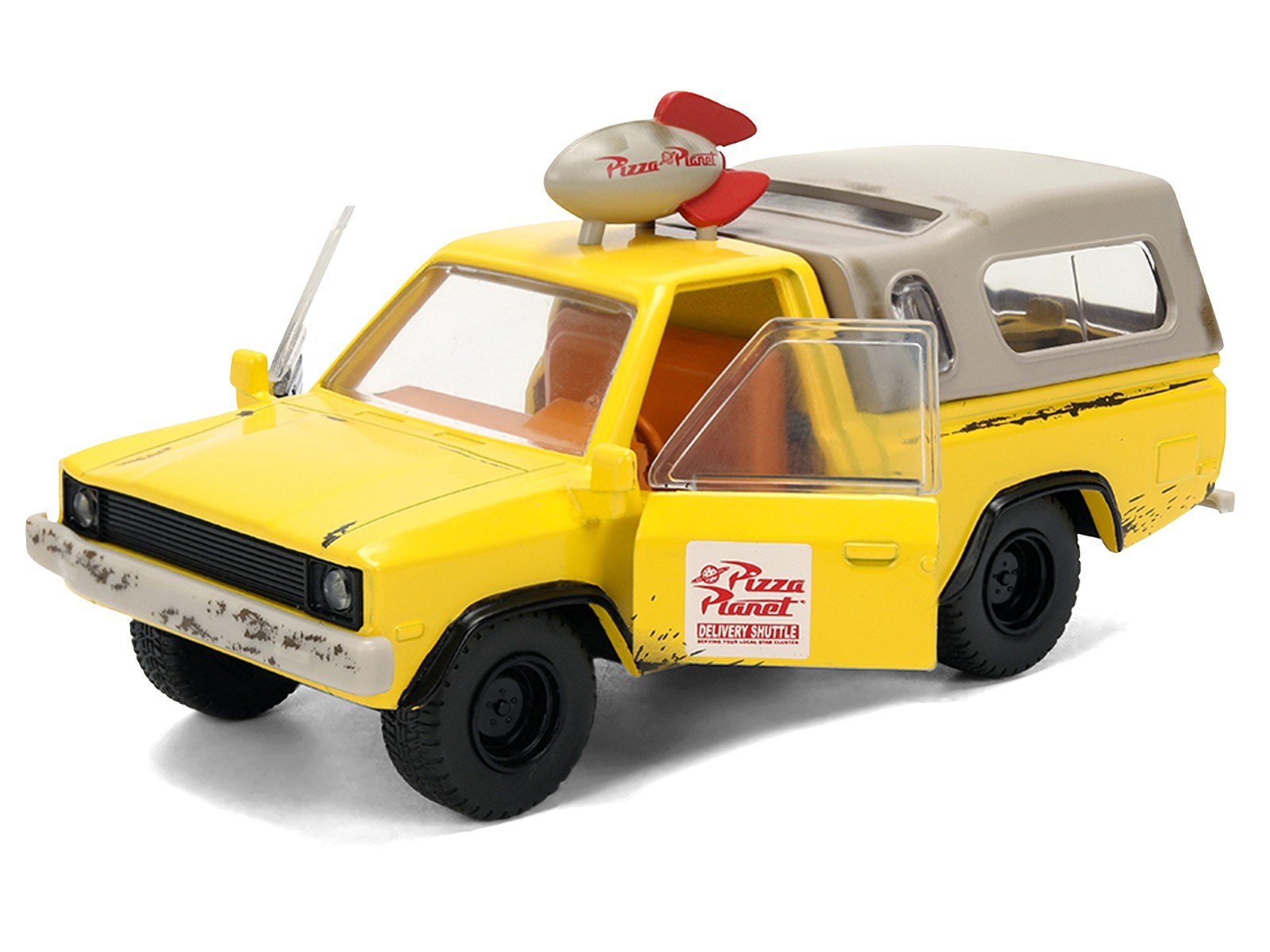 PIZZA PLANET TRUCK YELLOW WEATHERED “TOY STORY” 1/32 DIECAST MODEL BY JADA 36301