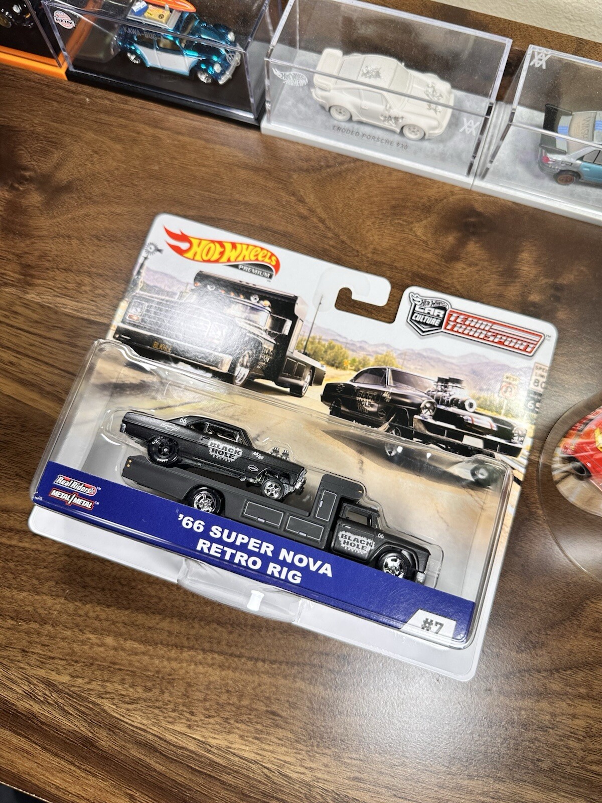Hot Wheels ‘66 Super Nova Retro Rig Car Culture Team Transport #7 Black Hole
