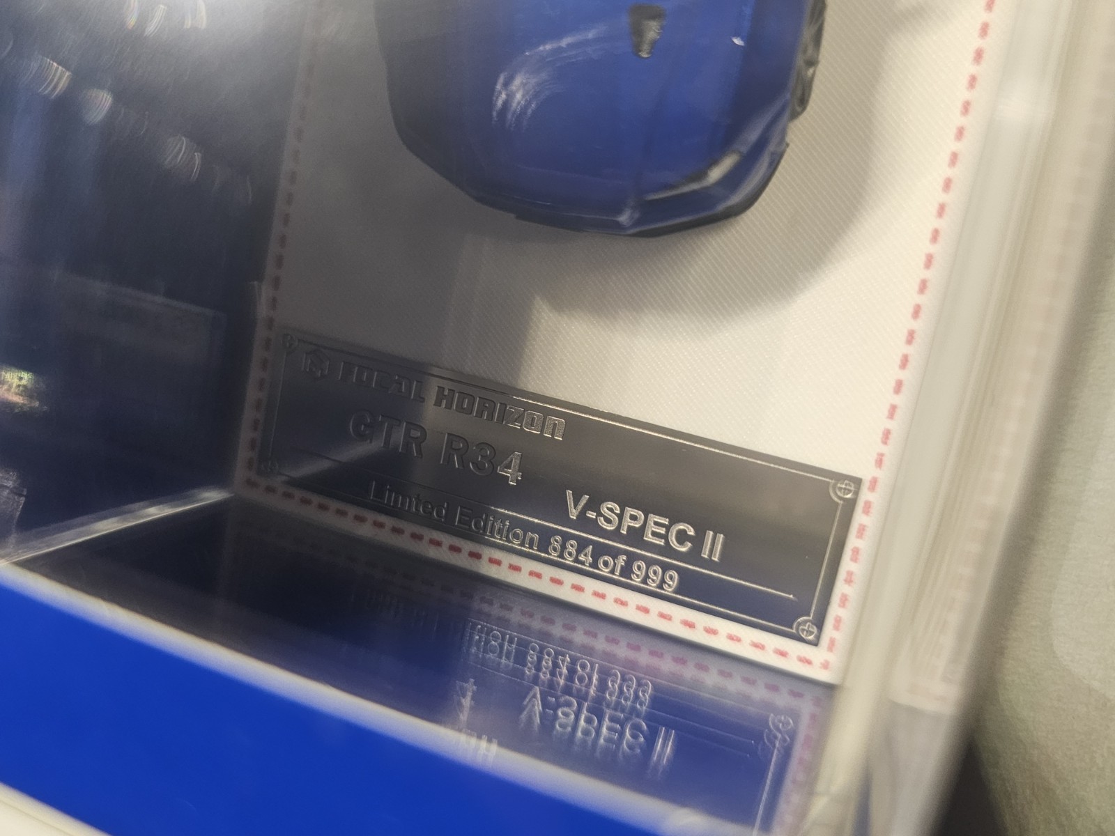 Focal Horizon Nissan GT-R R34 V-SPEC-II Blue LTD 999PCS ONLY 1:64 Car Model