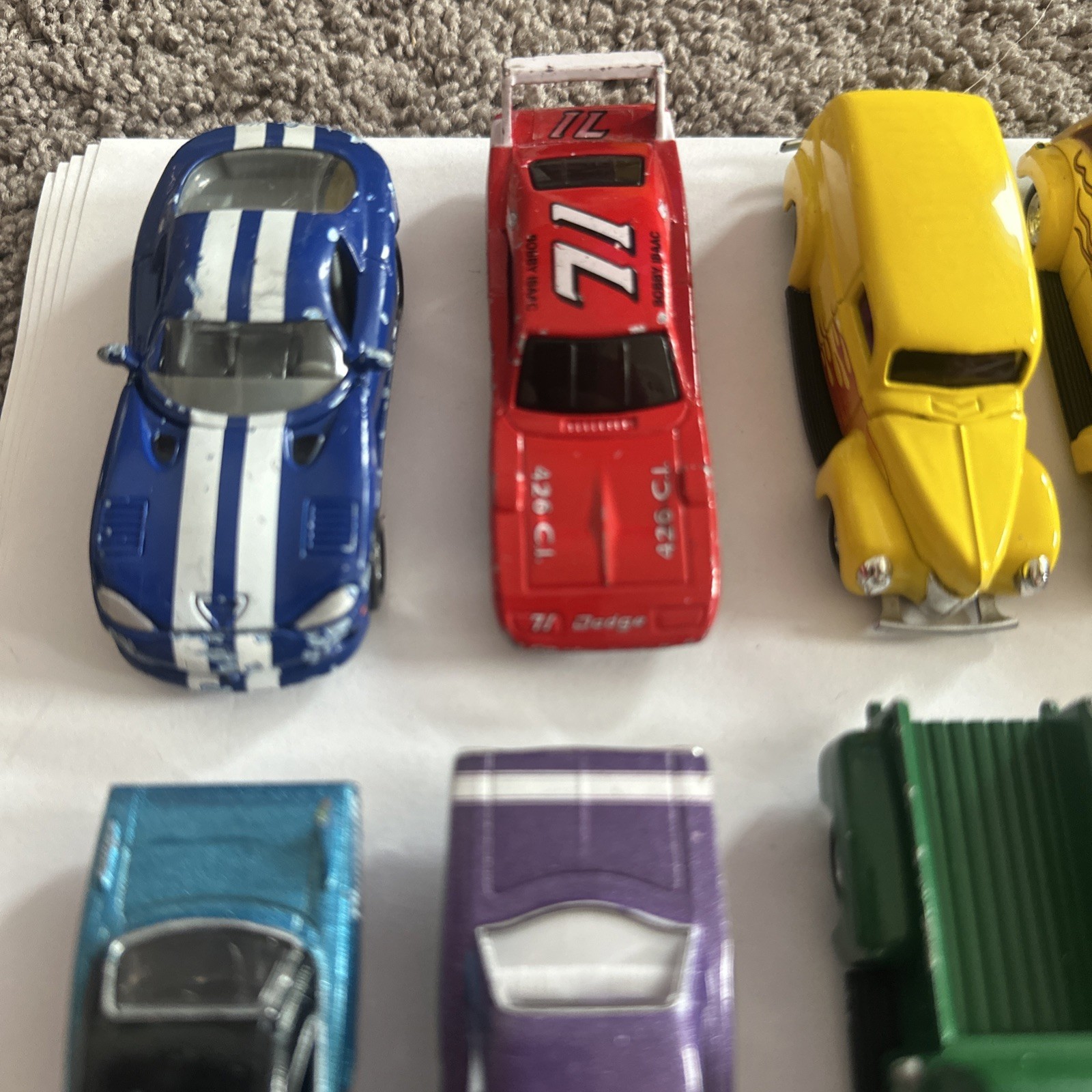 Lot of 12 Racing Champions Diecast Cars Hot Rods Trucks Viper Muscle Cars
