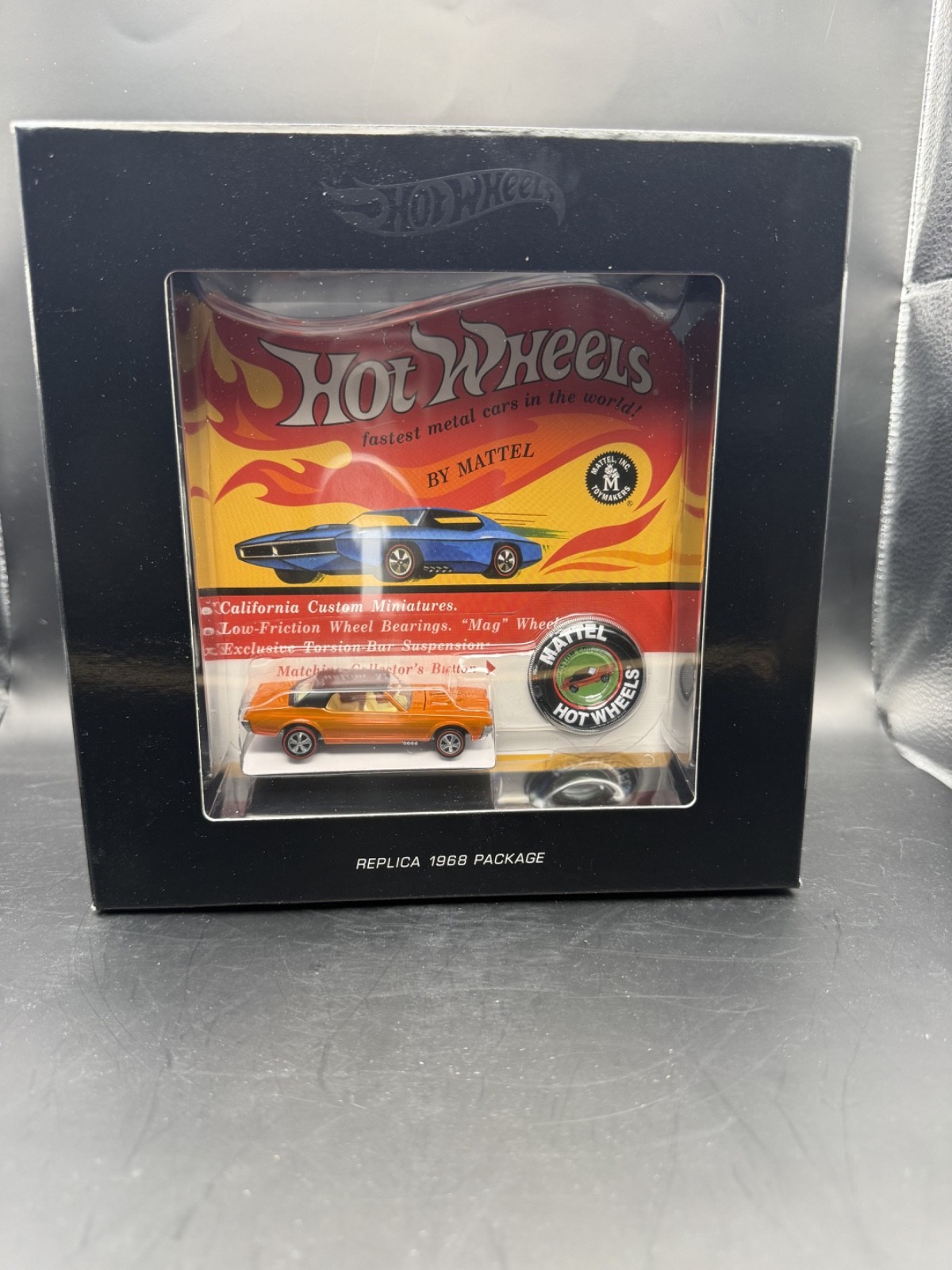 Hot Wheels Replica 1968 Package Original 16 Custom Cougar #85/6000