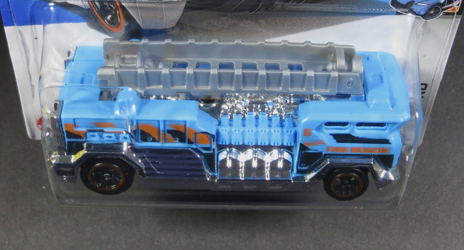 2024 Hot Wheels Blue 5 ALARM Fire Engine Moving Ladder #125 HW84-092824