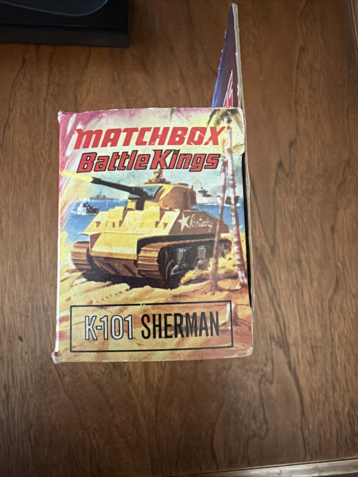 Matchbox Battle Kings Sherman Tank K-101 1974 Vintage with Soldier’s/Orig Box