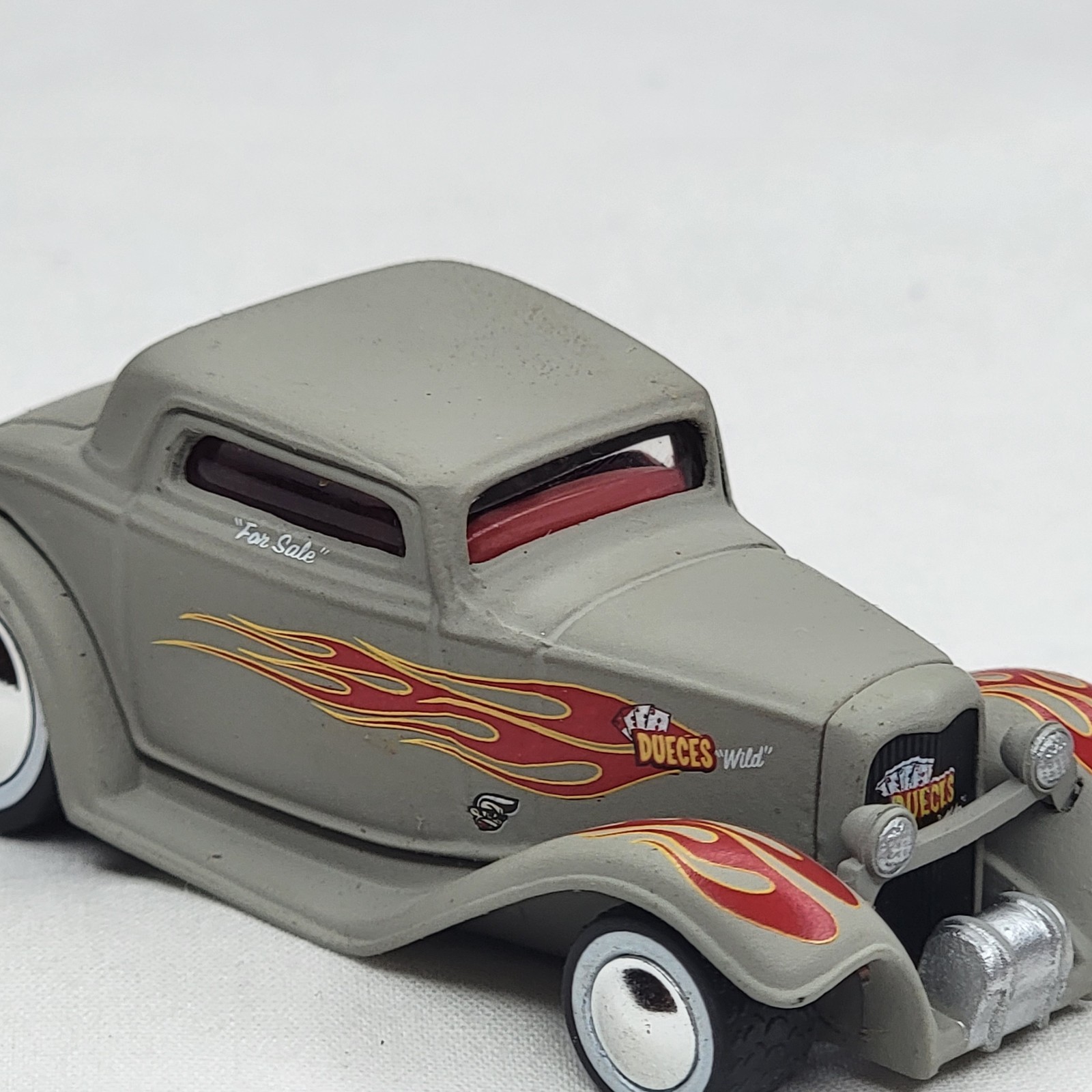 1932 Ford 3 Window Rat Rod 1:64 Diecast Model Real Riders Rubber Tires – EUC