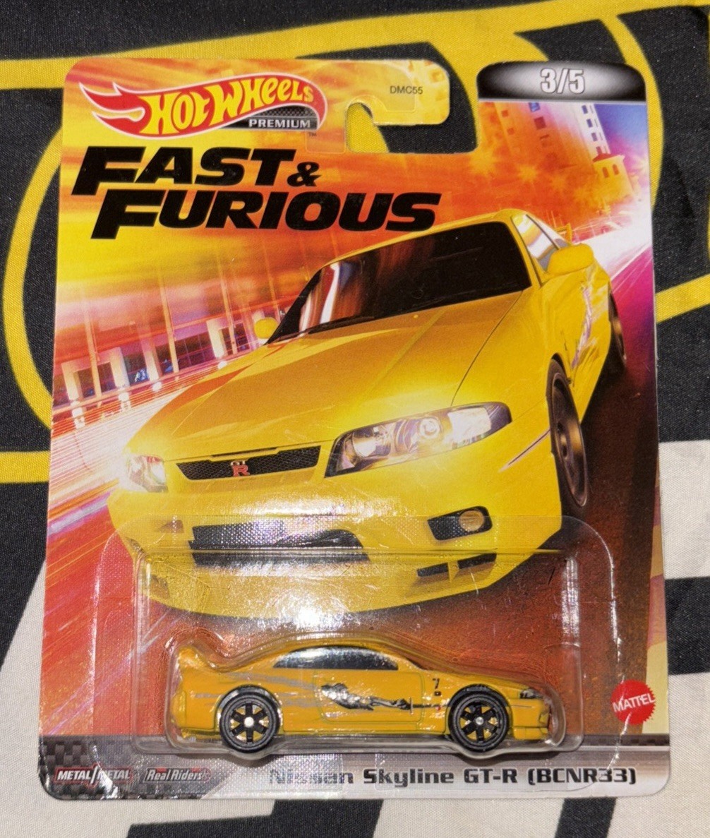 Hot Wheels Premium Fast & Furious 3 Car Bundle Nissan Skyline R32/R33/R34