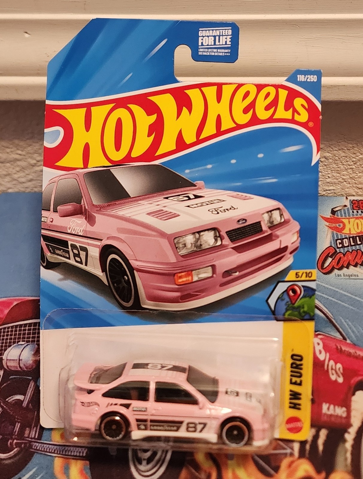 🔥 Hot Wheels 2026 Pink ’87 Ford Sierra Cosworth 116/250 HW Euro 5/10 F Case🔥