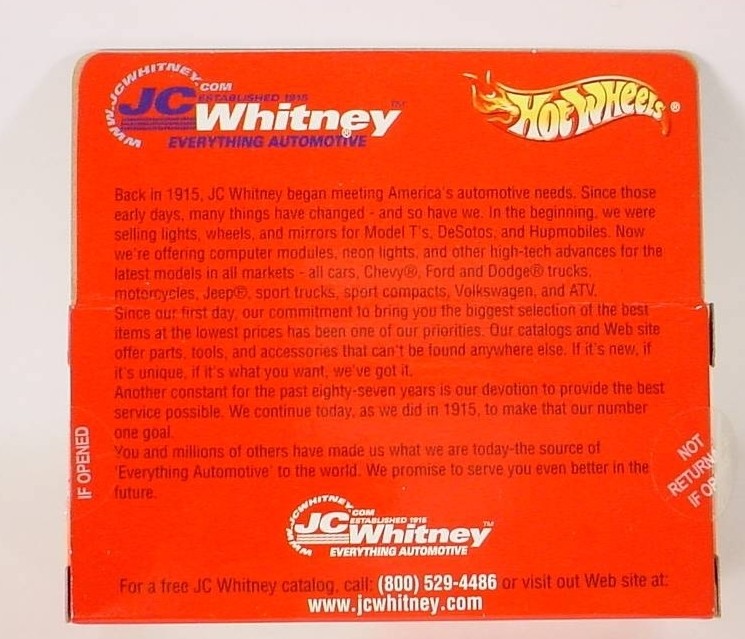 Hot Wheels JC Whitney Red Rodger Dodger w/ Real Riders MIMB