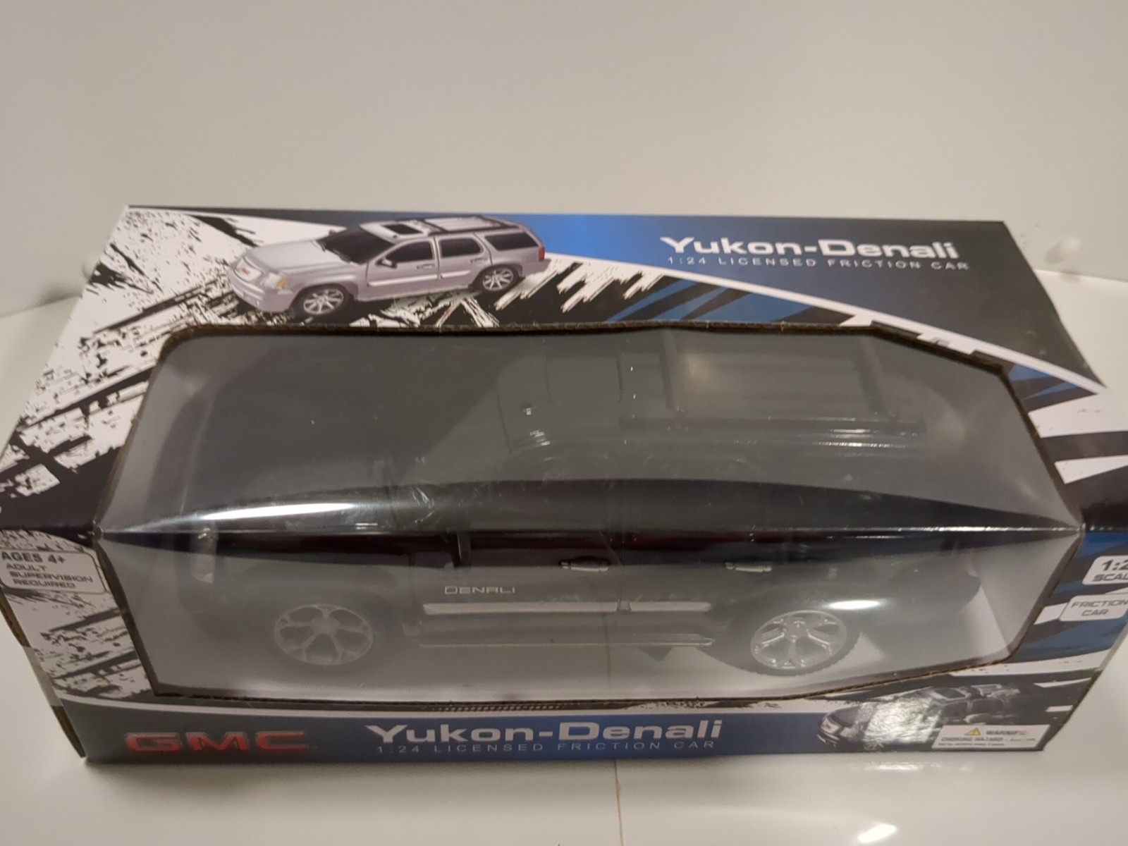 GMC Yukon Denali Black 1:24 1/24 Scale Official Licensed Friction Car Model NIB