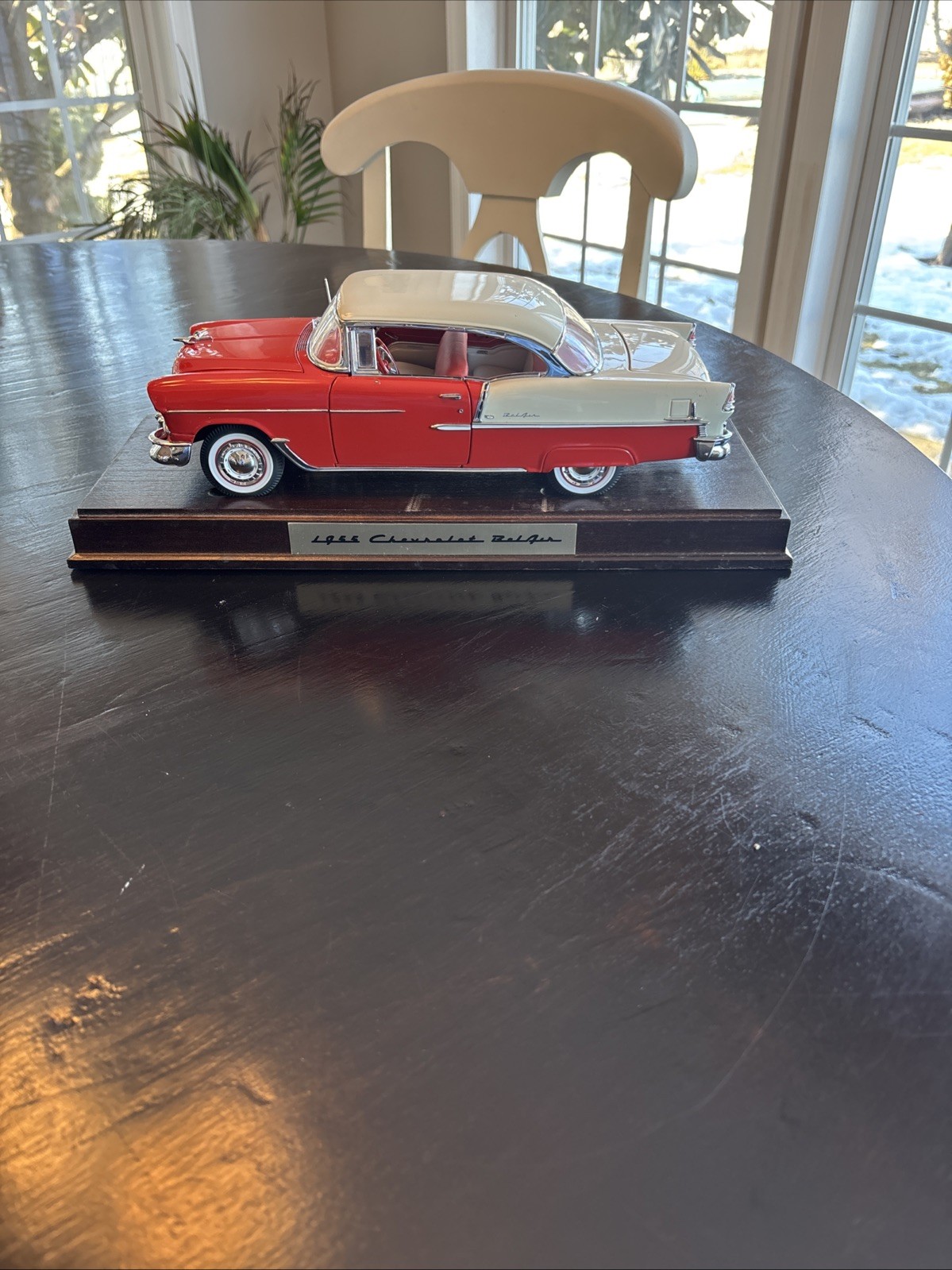 1955 Chevrolet Belair Danbury Mint With Stand Missing Mirror And Windshield Wipe