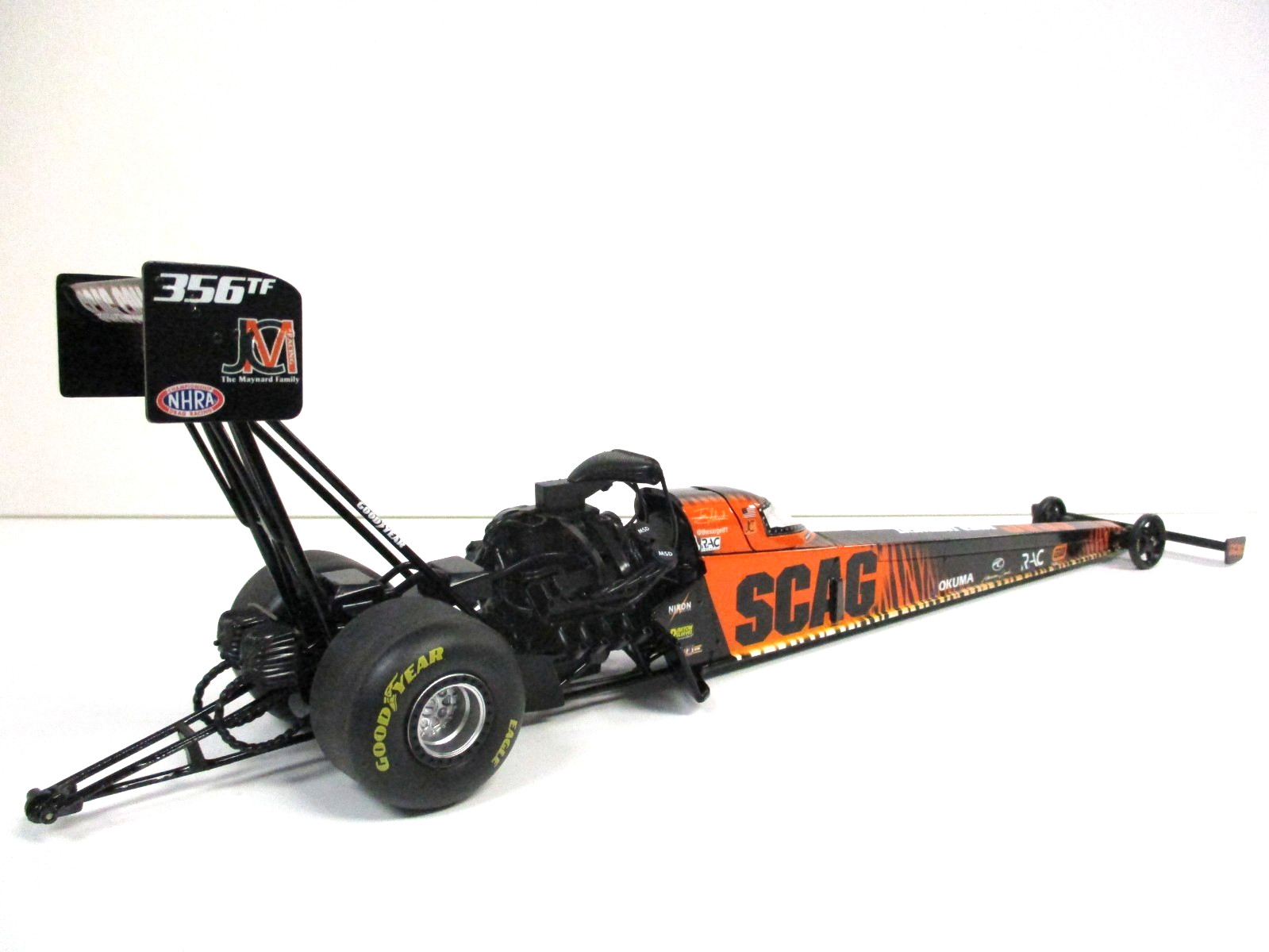 RC2 AUTO WORLD TONY SCHUMACHER SCAG EQUIPMENT 2023 NHRA TOP FUEL DRAGSTER – 1/24