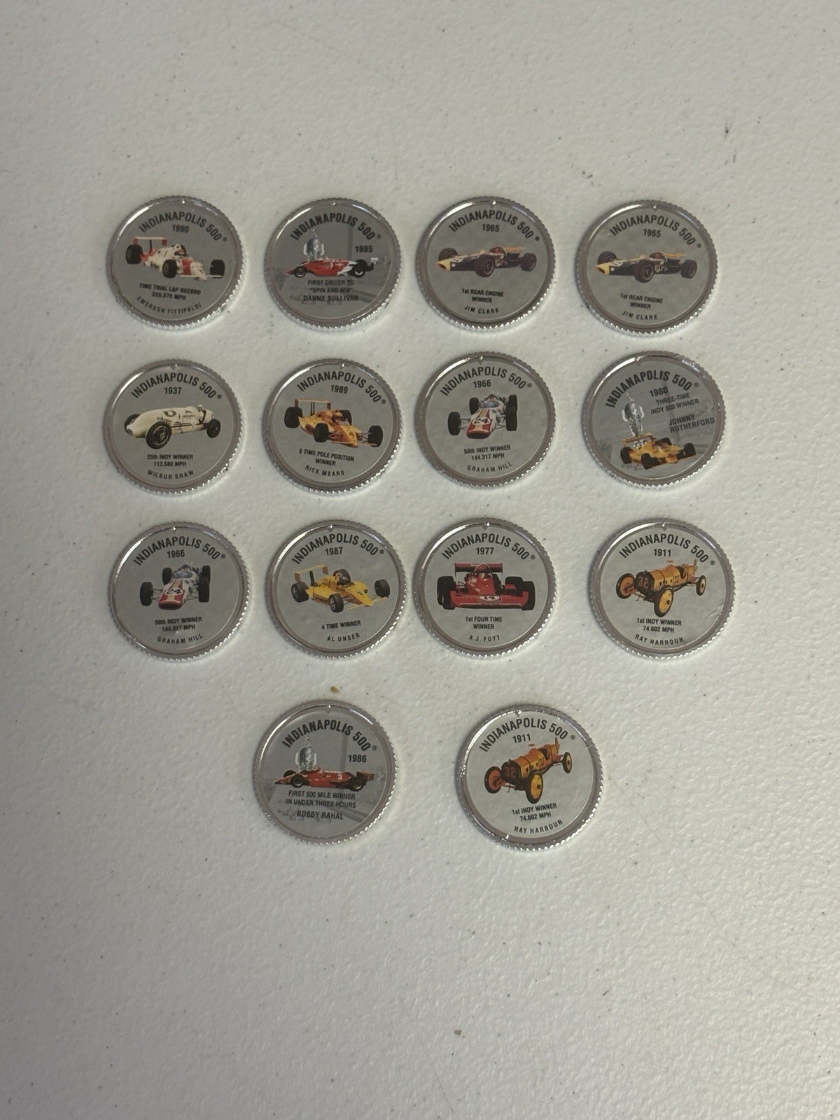 Matchbox Indianapolis 500 Lot of 14 Coins