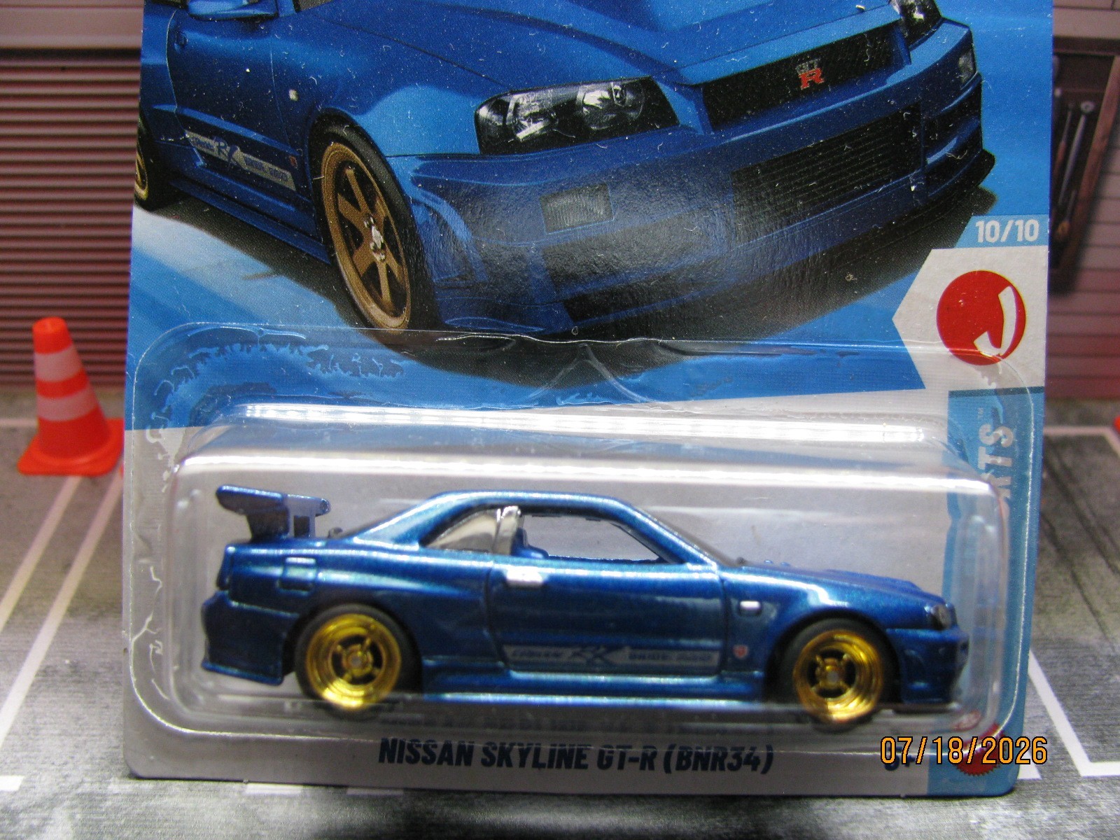 2026 Hot Wheels Nissan Skyline GT-R (BNR34) Blue, w/Real Riders Wheel Swap