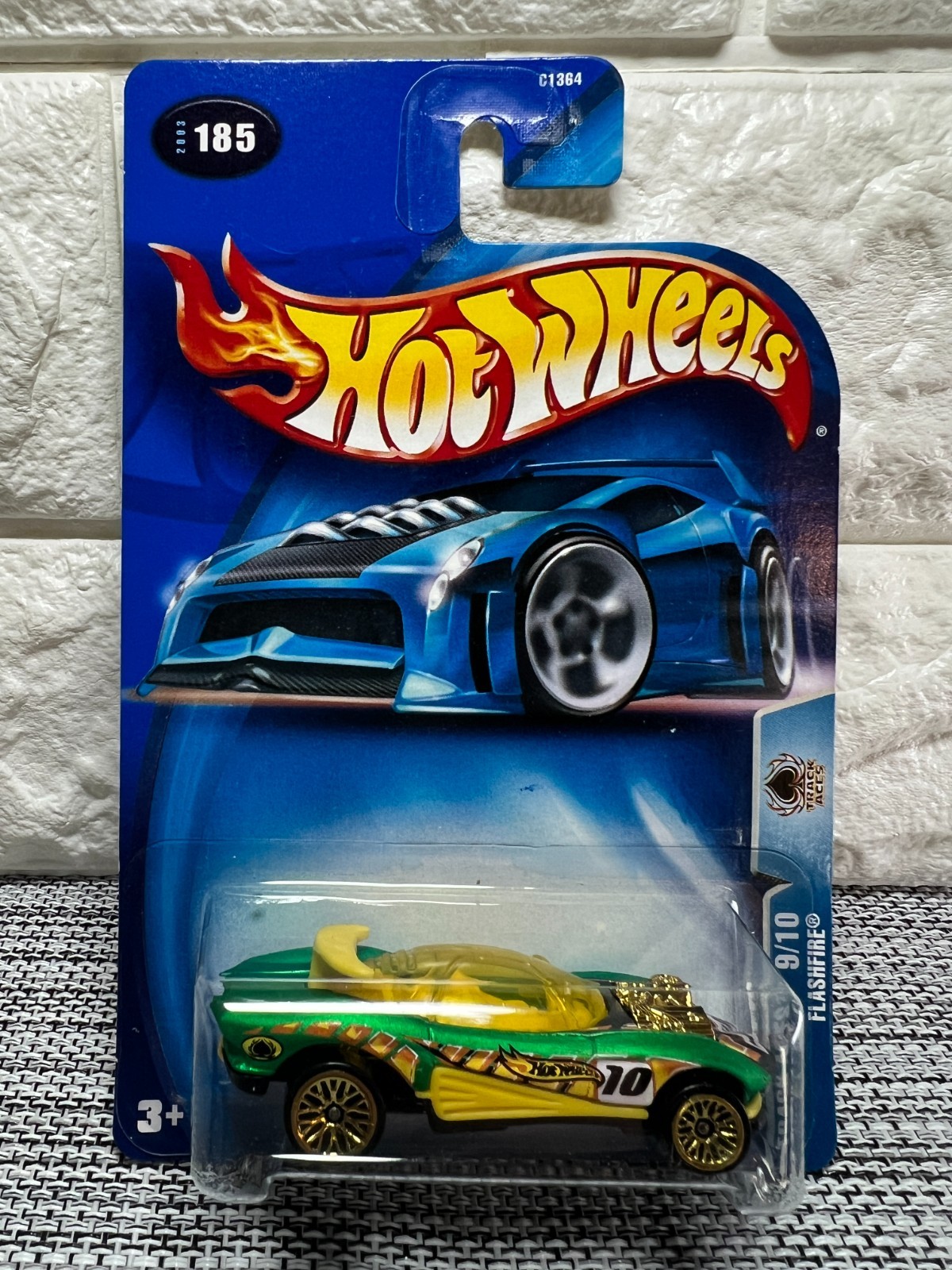 Hot Wheels Track Aces 9/10 Flashfire 2003 #185 Green