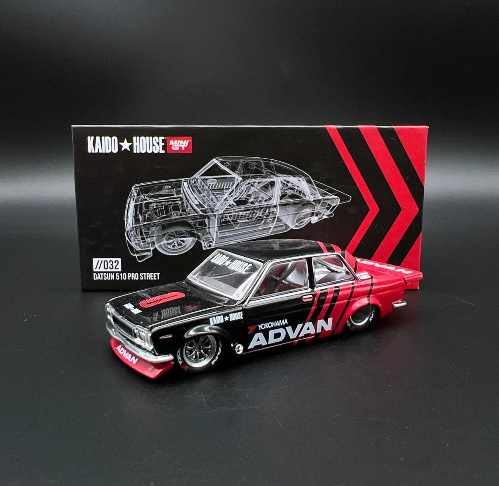 SEALED 1:64 MINI GT Kaido House Datsun 510 Advan Pro Street #032