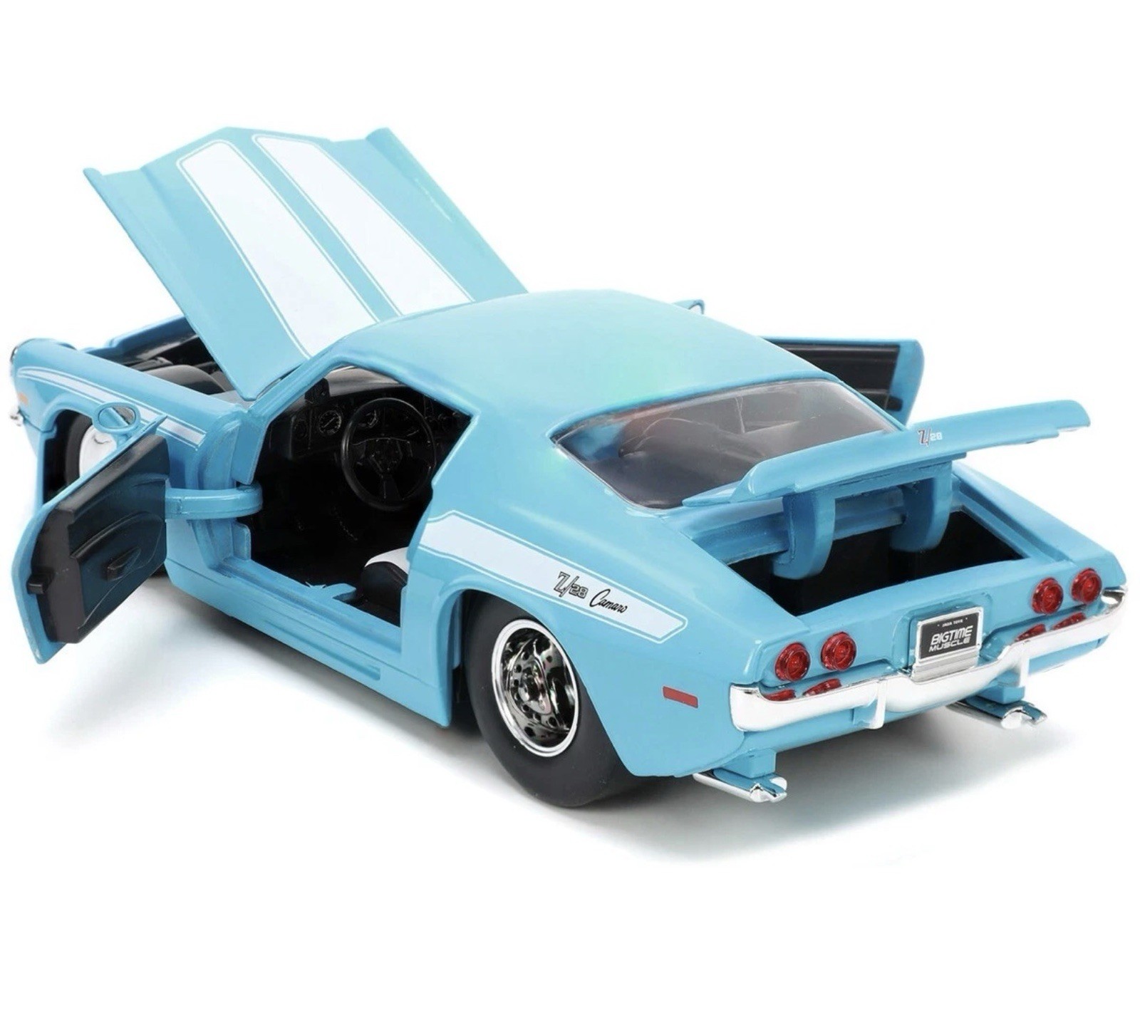 1971 CHEVROLET CAMARO Z/28 LIGHT BLUE 1/24 DIECAST MODEL CAR JADA 34201