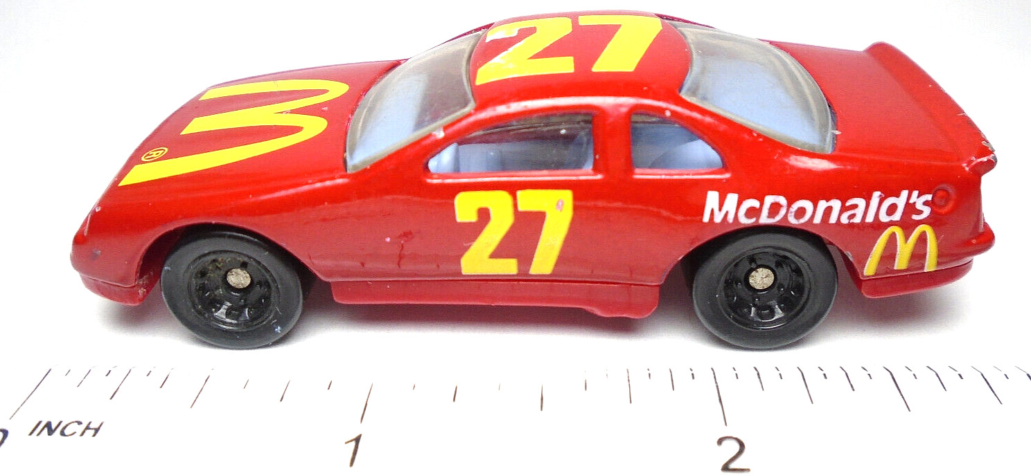 1993 HOT WHEELS MC 1 #27 MCDONALD’S RED 1:64 DIECAST 2 7/8″ RACE CAR W/ YELLOW