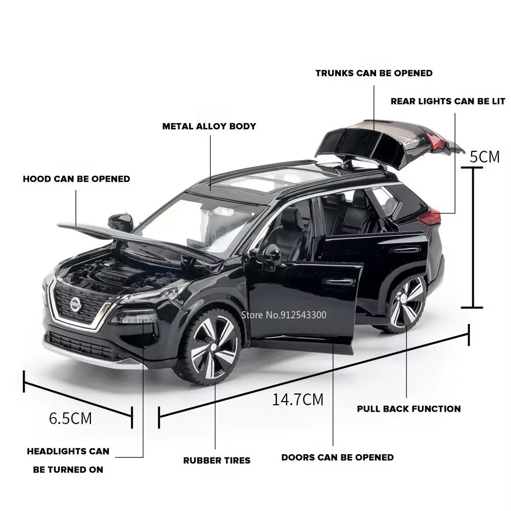 1:32 NISSAN X-TRAIL SUV Car Model Diecast Alloy Vehicle Collection Gift Toy NEW