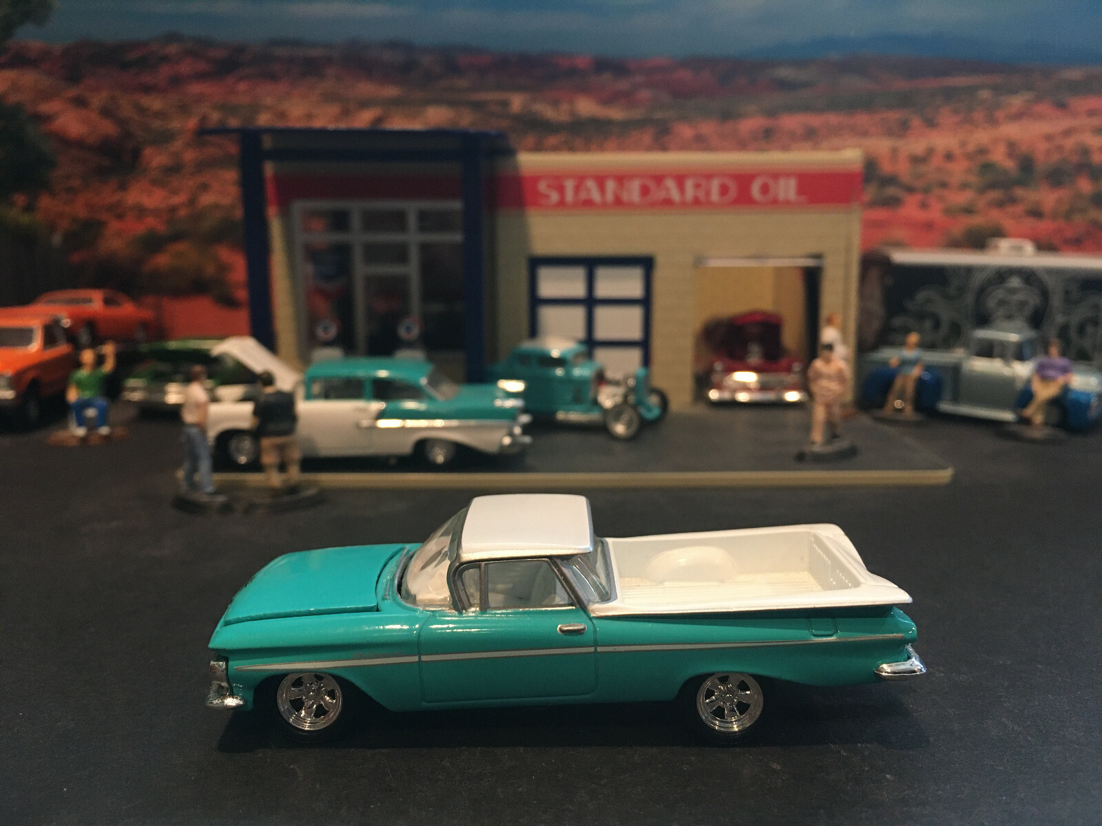 1:64 Hot Wheels Limited Edition 1959 59 Chevy El Camino Light Blue and White