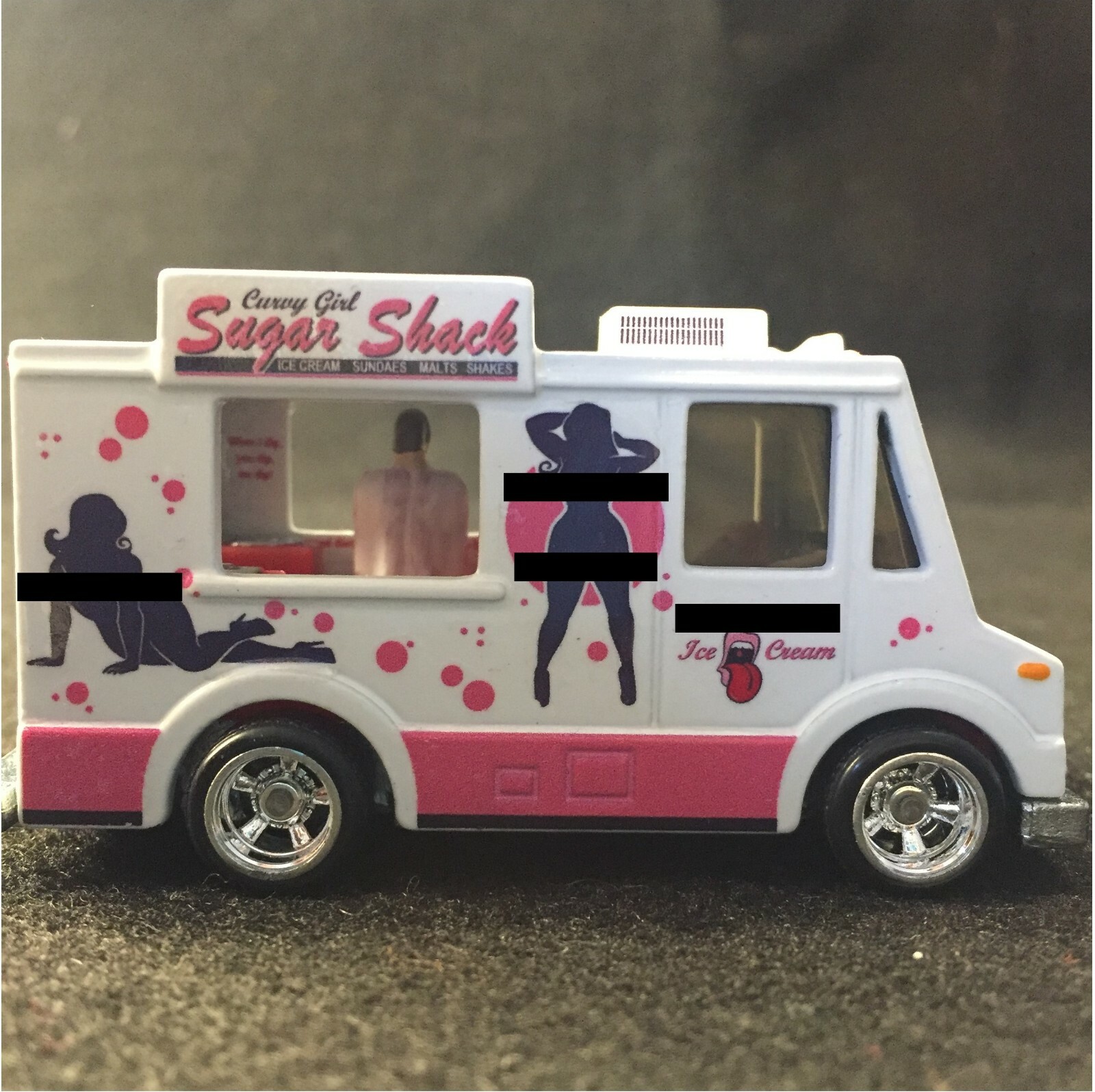 Clear 1:64 Waterslide decal Hot Wheels Ice Cream Truck Quick Bite Sugar Shack