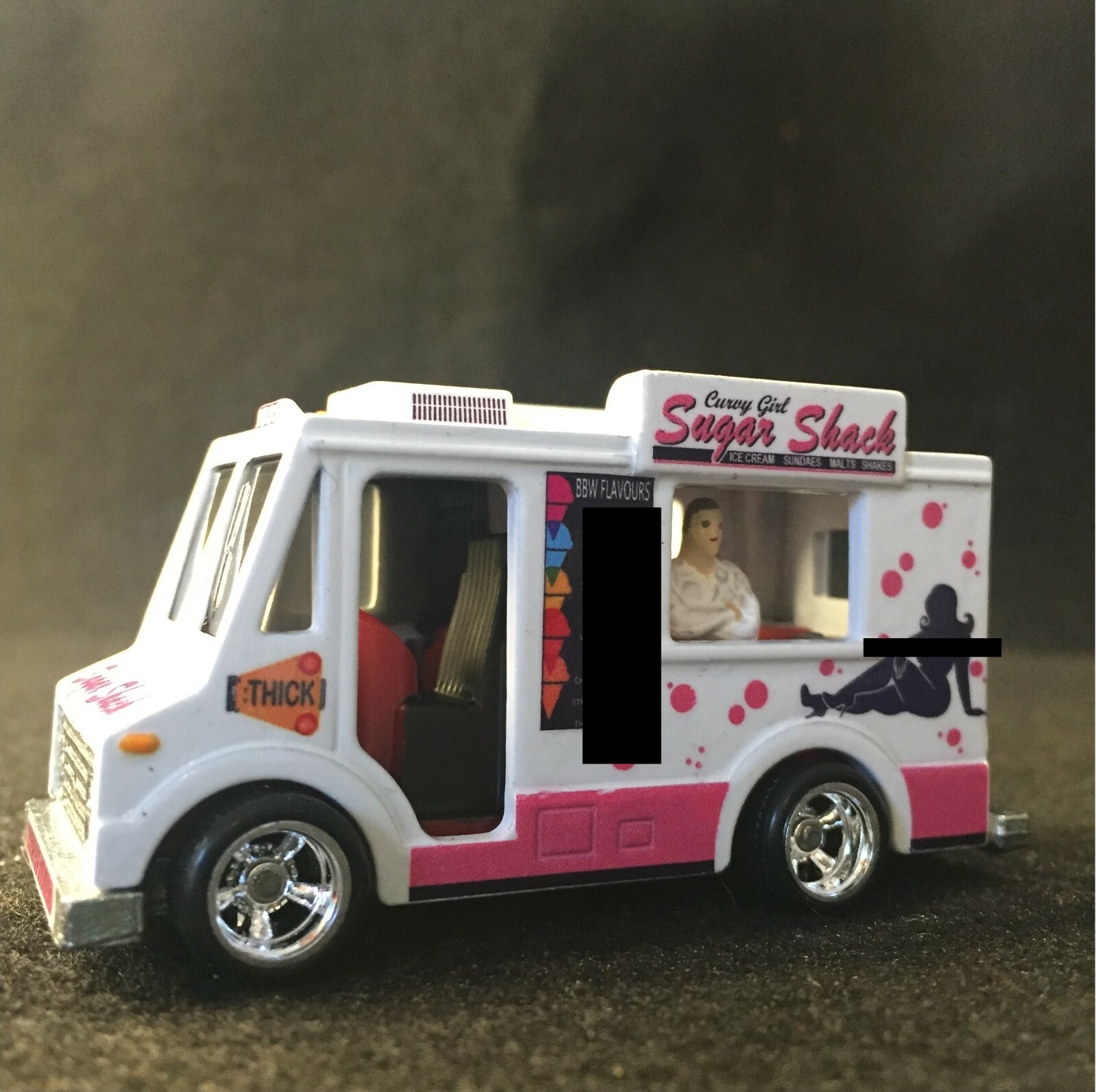 Clear 1:64 Waterslide decal Hot Wheels Ice Cream Truck Quick Bite Sugar Shack