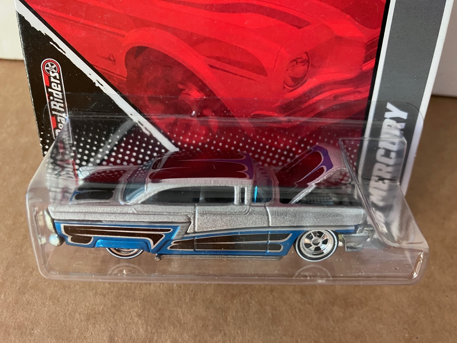 2010 Hot Wheels Garage ’56 Mercury Real Riders Silver, Blue and Black