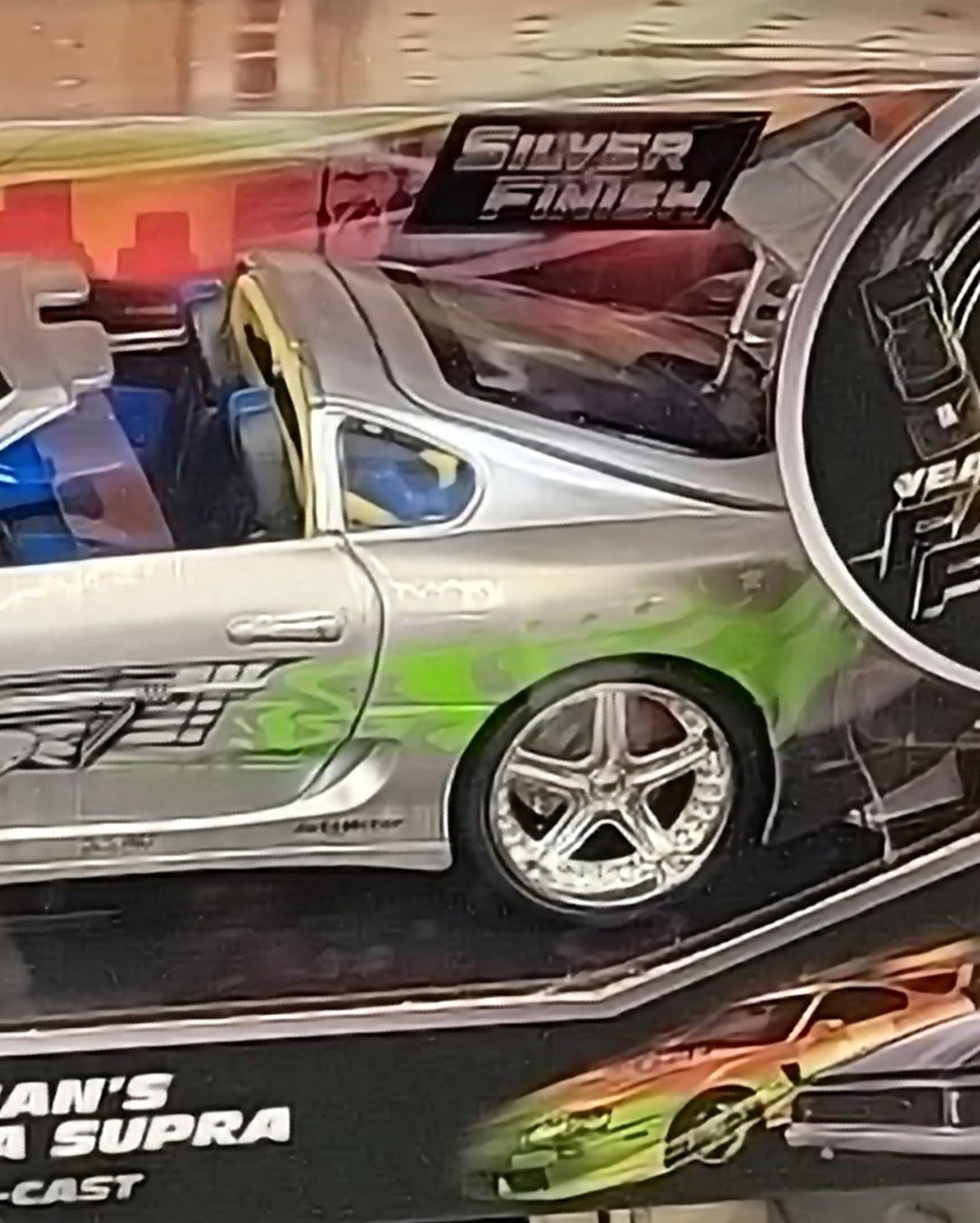 Jada 1:24 Fast & Furious 25th Diecast Brian’s Toyota Supra “Silver Finish”