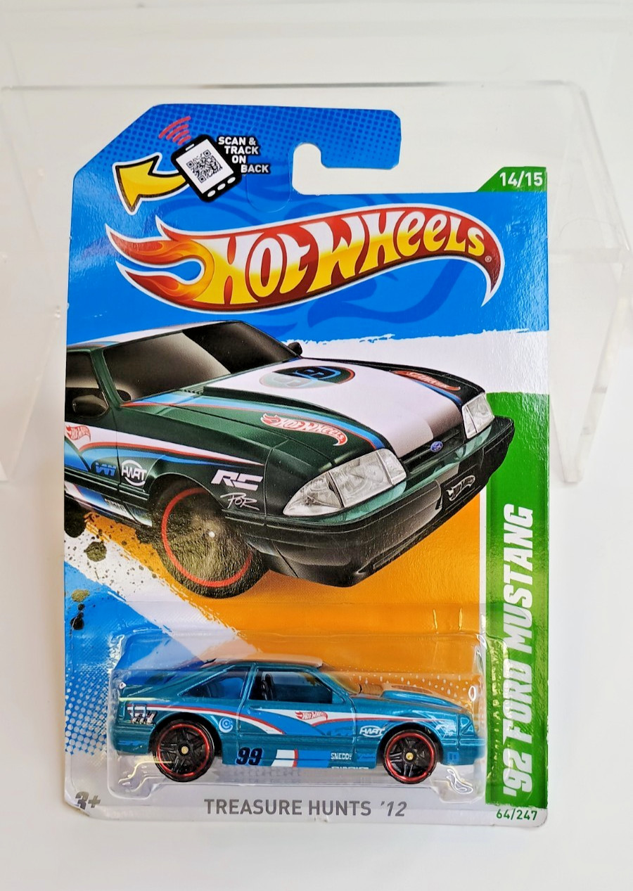 2011 Hot Wheels TREASURE HUNTS ’12 ~ ’92 FORD MUSTANG Blue ~ NEW SEALED
