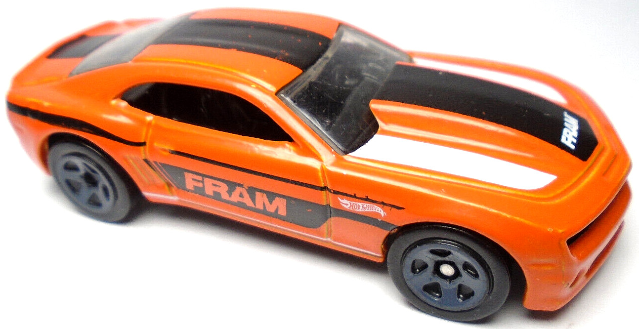 2015 HOT WHEELS ’13 CHEVY COPO CAMARO FRAM ORANGE 2 7/8″ DIECAST CAR WITH BLACK