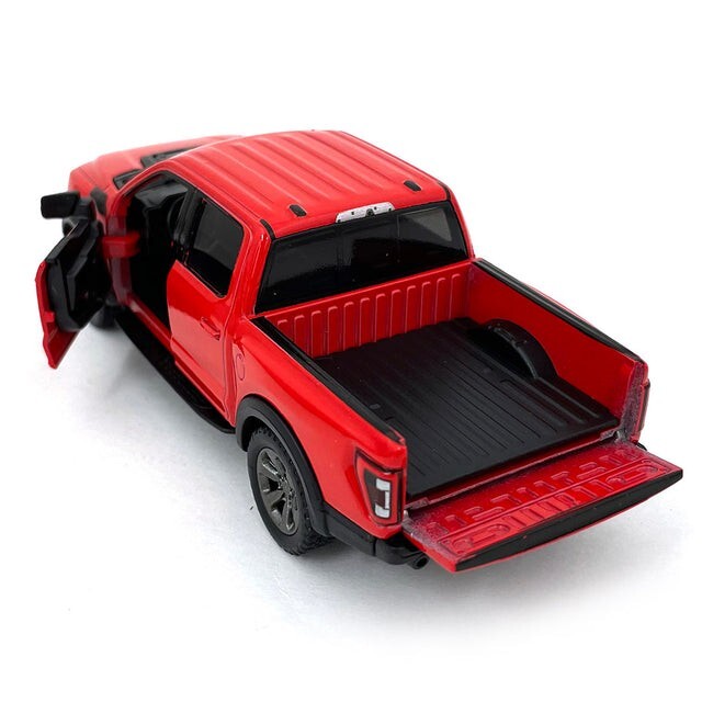 5436) Kinsmart 2022 Ford F-150 Raptor 1:46 Diecast Truck 5 inch Red color.
